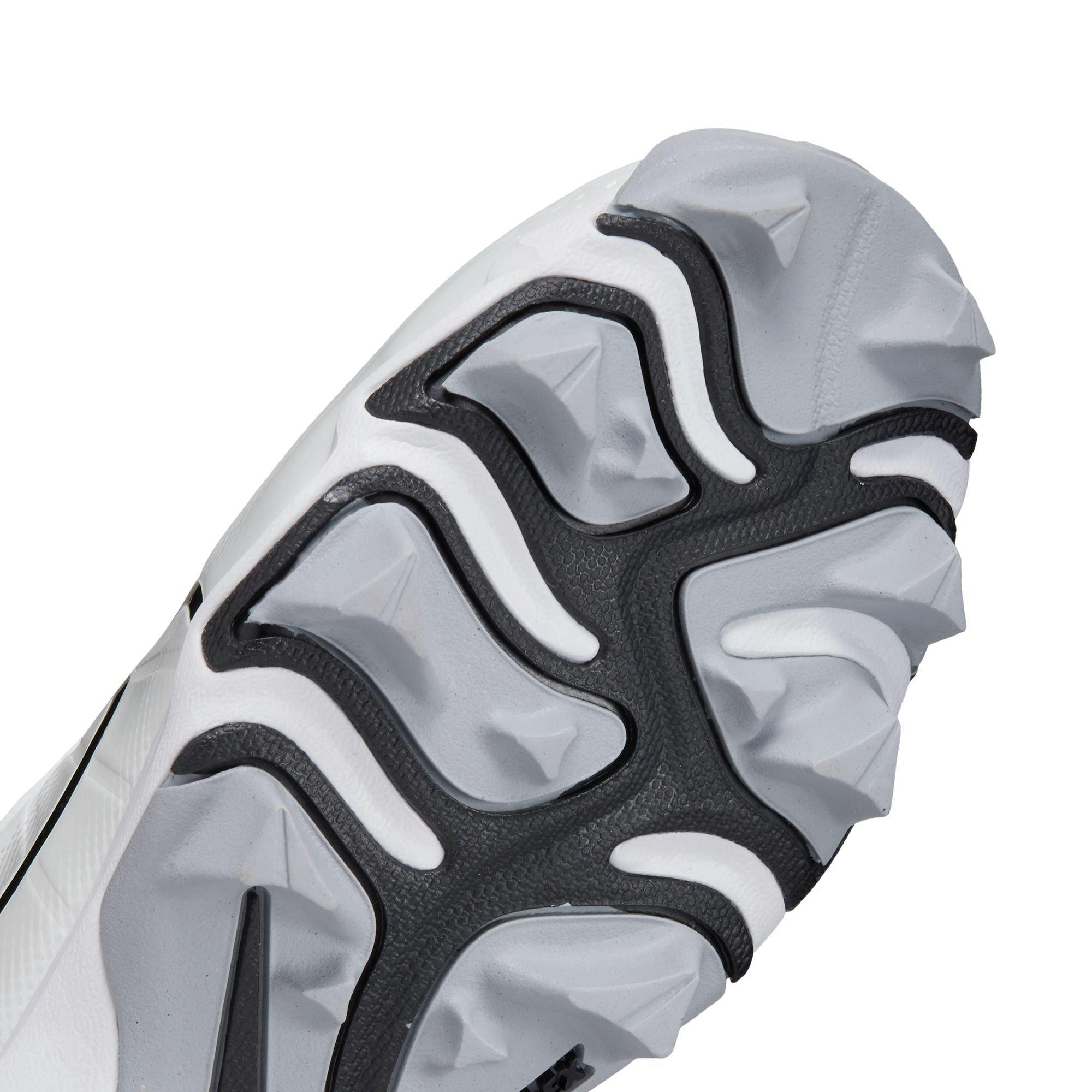 Nike Alpha Huarache 4 Keystone "White/Black/Wolf Grey/Pure Platinum" Preschool Boys' Baseball Cleat - WHITE/BLACK/GREY Thumbnail View 10