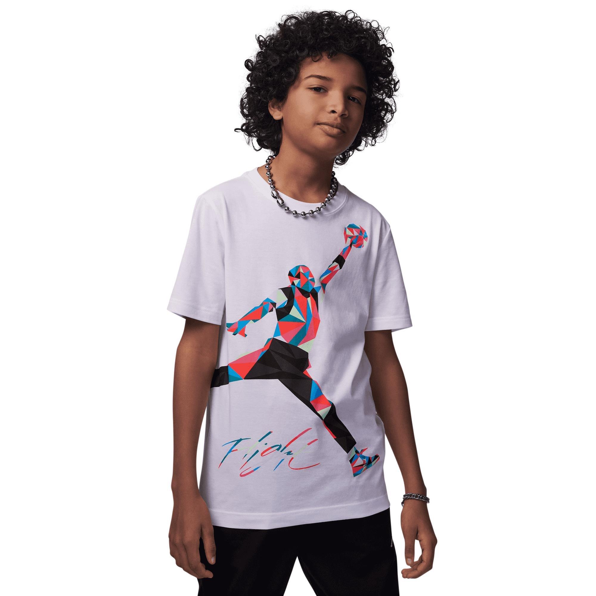 Jordan Big Girls' Heirloom Tee - White - WHITE Thumbnail View 1