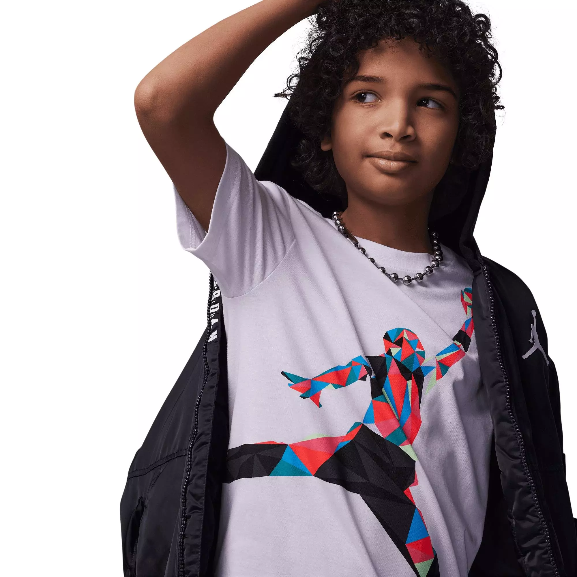 Jordan Big Girls' Heirloom Tee - White - WHITE