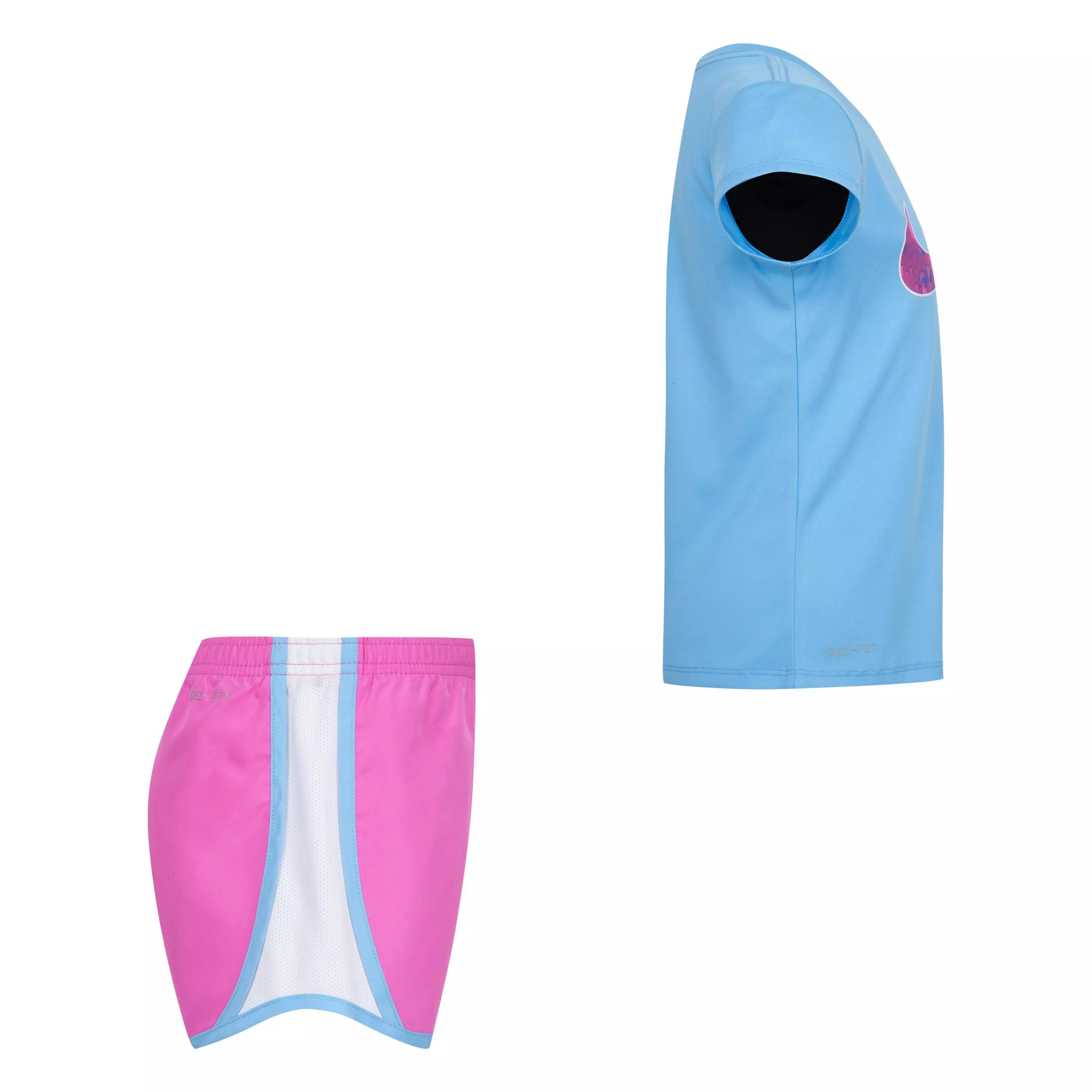 Nike Little Girls' Dri-FIT Tee and Sprinter Short Set - PINK