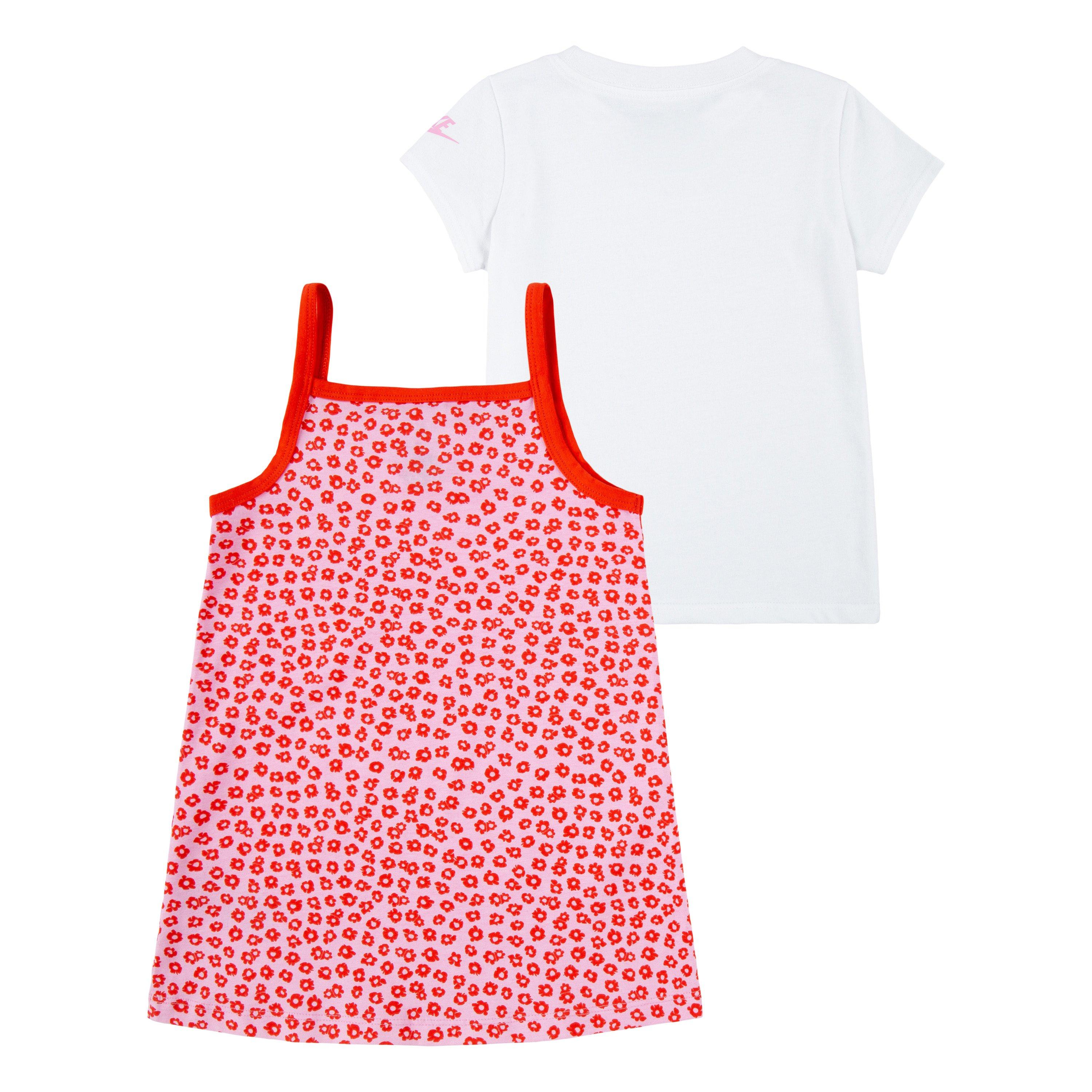 Nike Toddler Girls' Floral 2-Piece Dress Set - PINK Thumbnail View 2