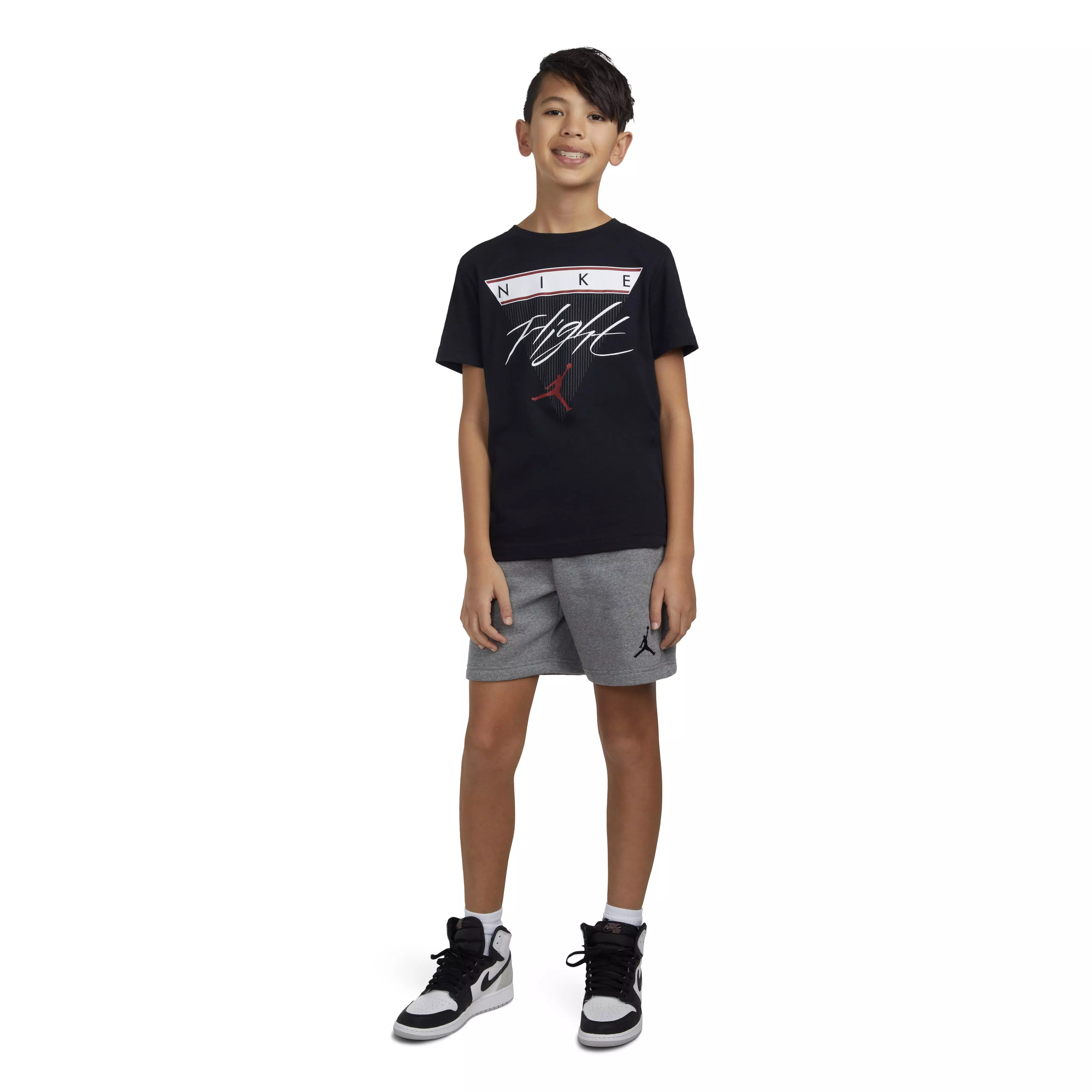 Jordan Big Boys' Flight History Tee - BLACK