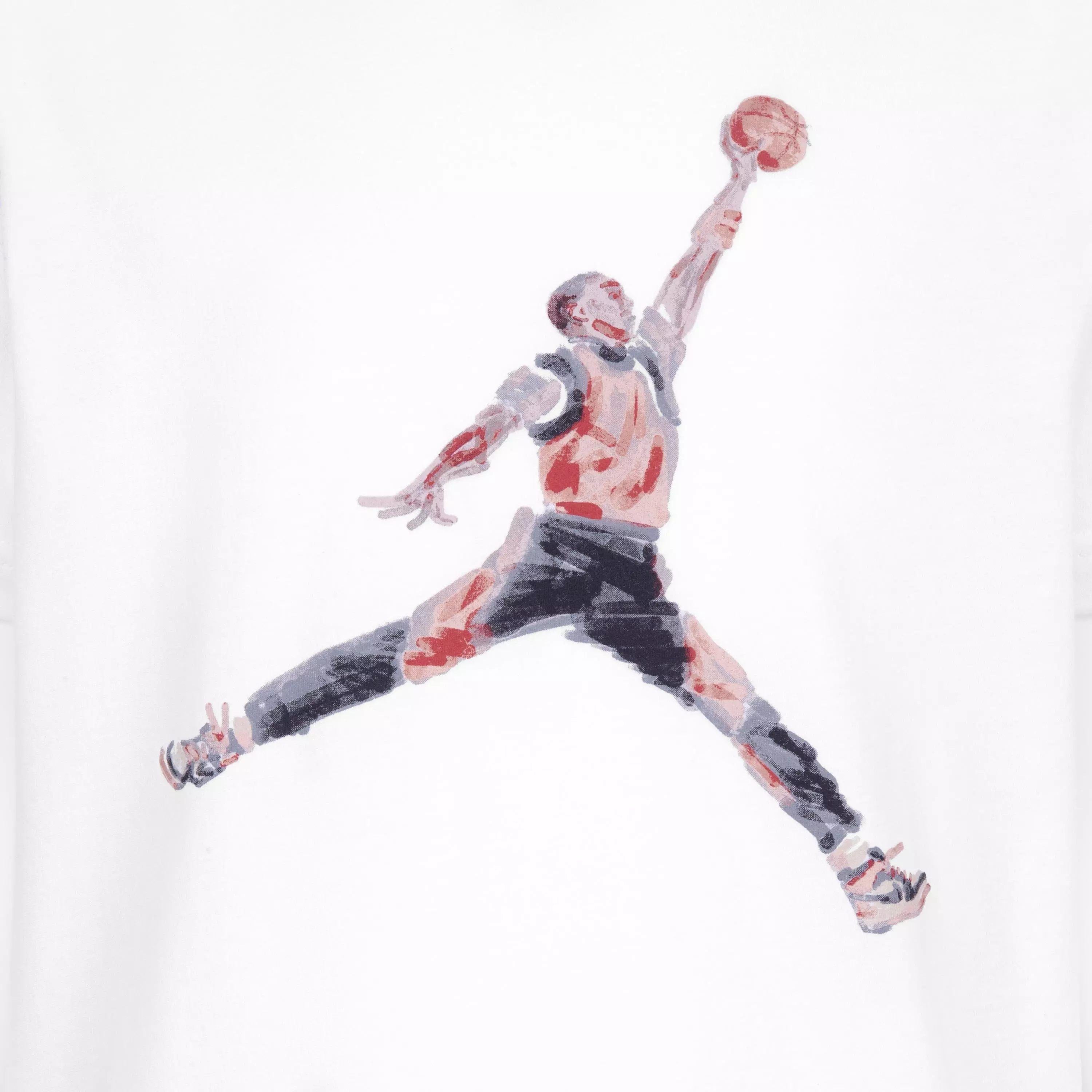 Jordan Big Boys' Watercolor Jumpman Tee - WHITE