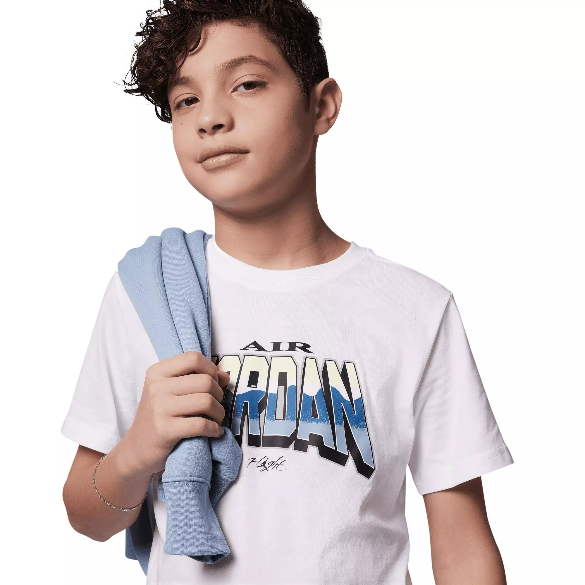 Jordan Big Boys' Jordan World Tee - WHITE