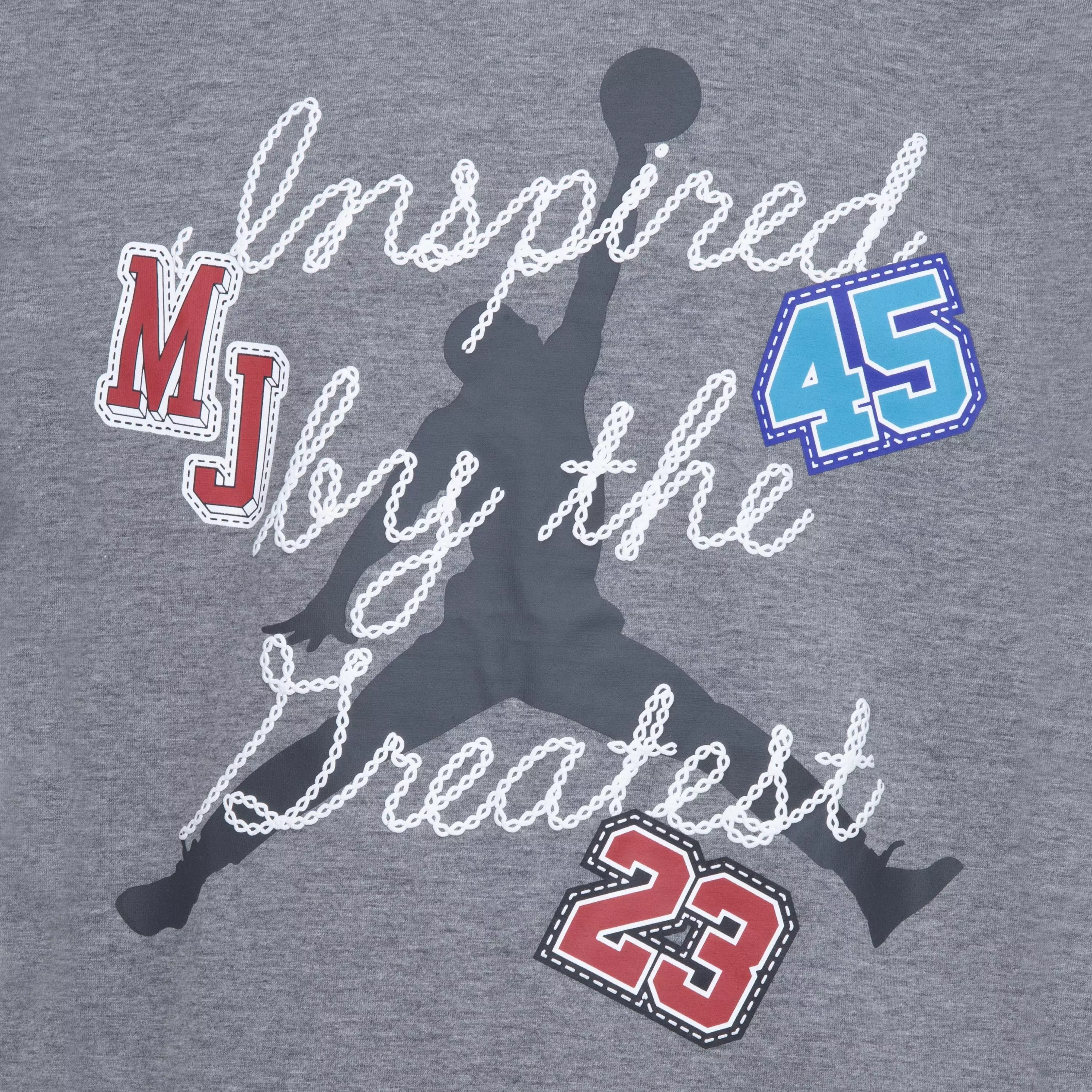 Jordan Big Boys' Inspired Patches Tee - GREY