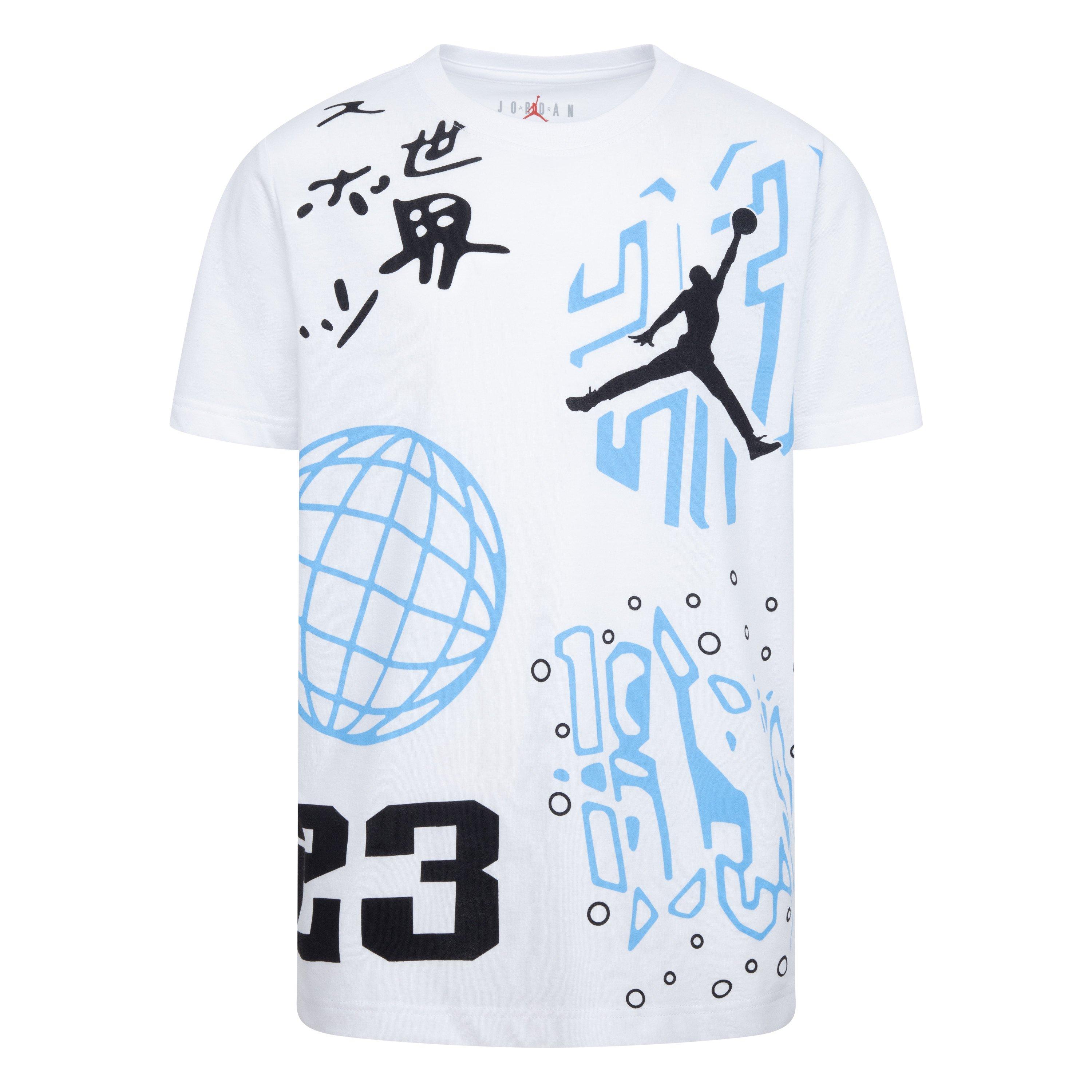 Jordan Big Boys' AJ9 1994 Globe Tee - WHITE Thumbnail View 1