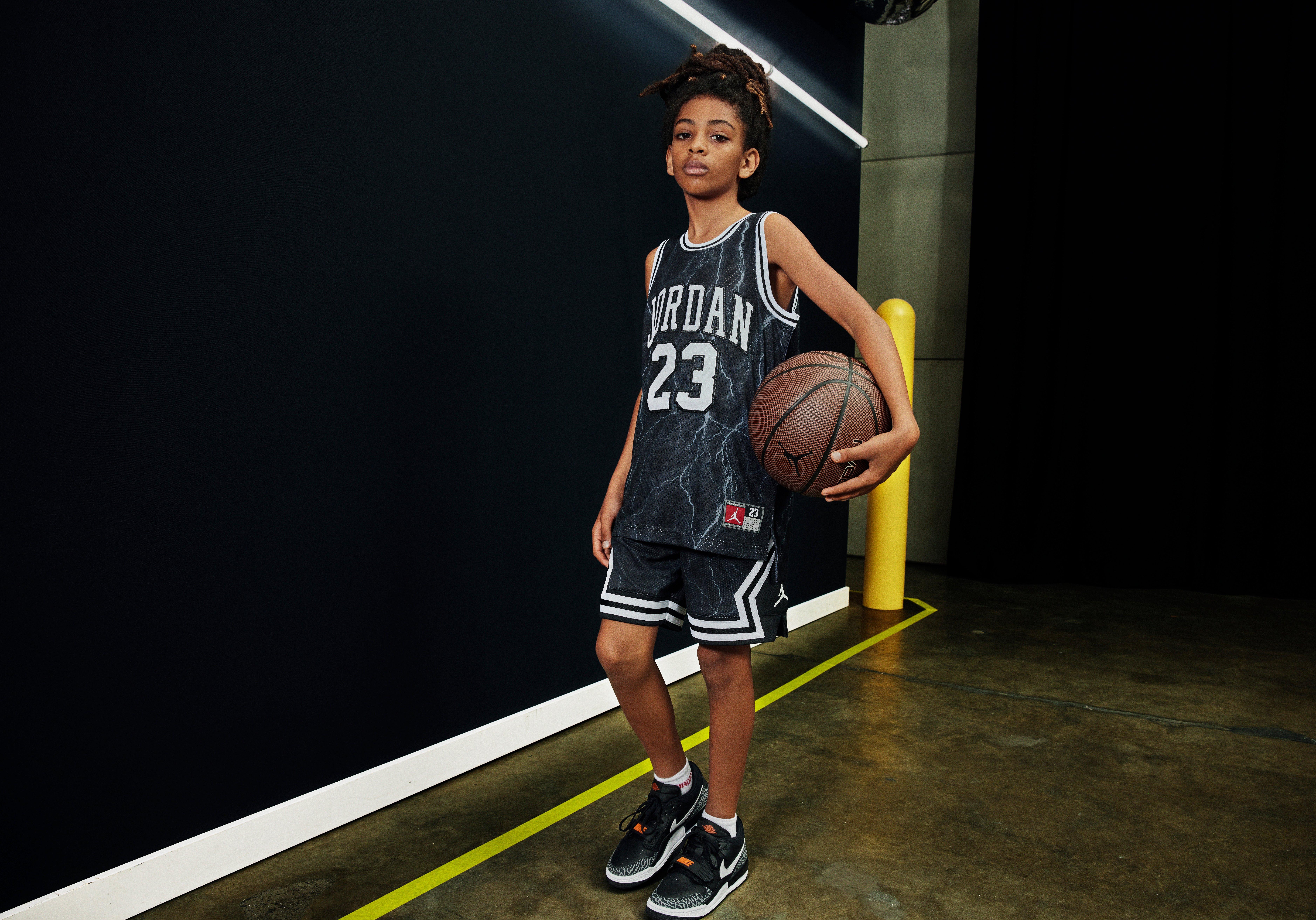 Jordan MJ Printed Diamond Lighting Big Boys' Shorts