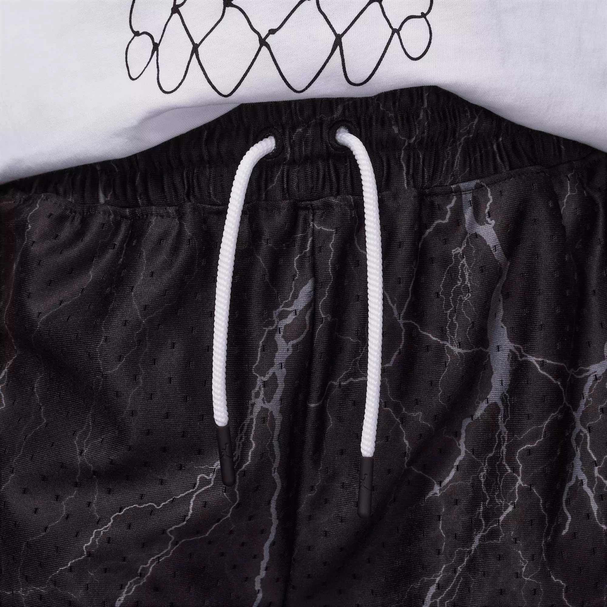 Jordan Big Boys' MJ Printed Diamond Lighting Shorts - BLACK