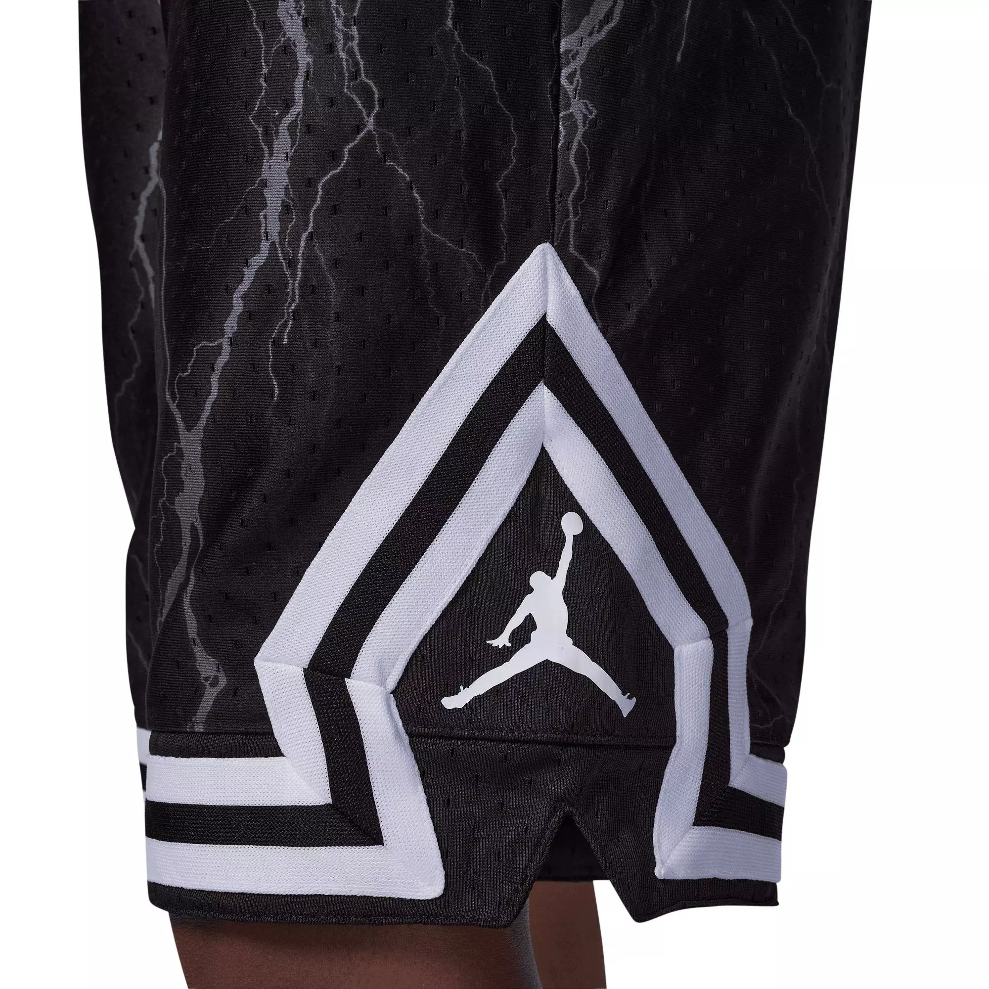 Jordan Big Boys' MJ Printed Diamond Lighting Shorts - BLACK