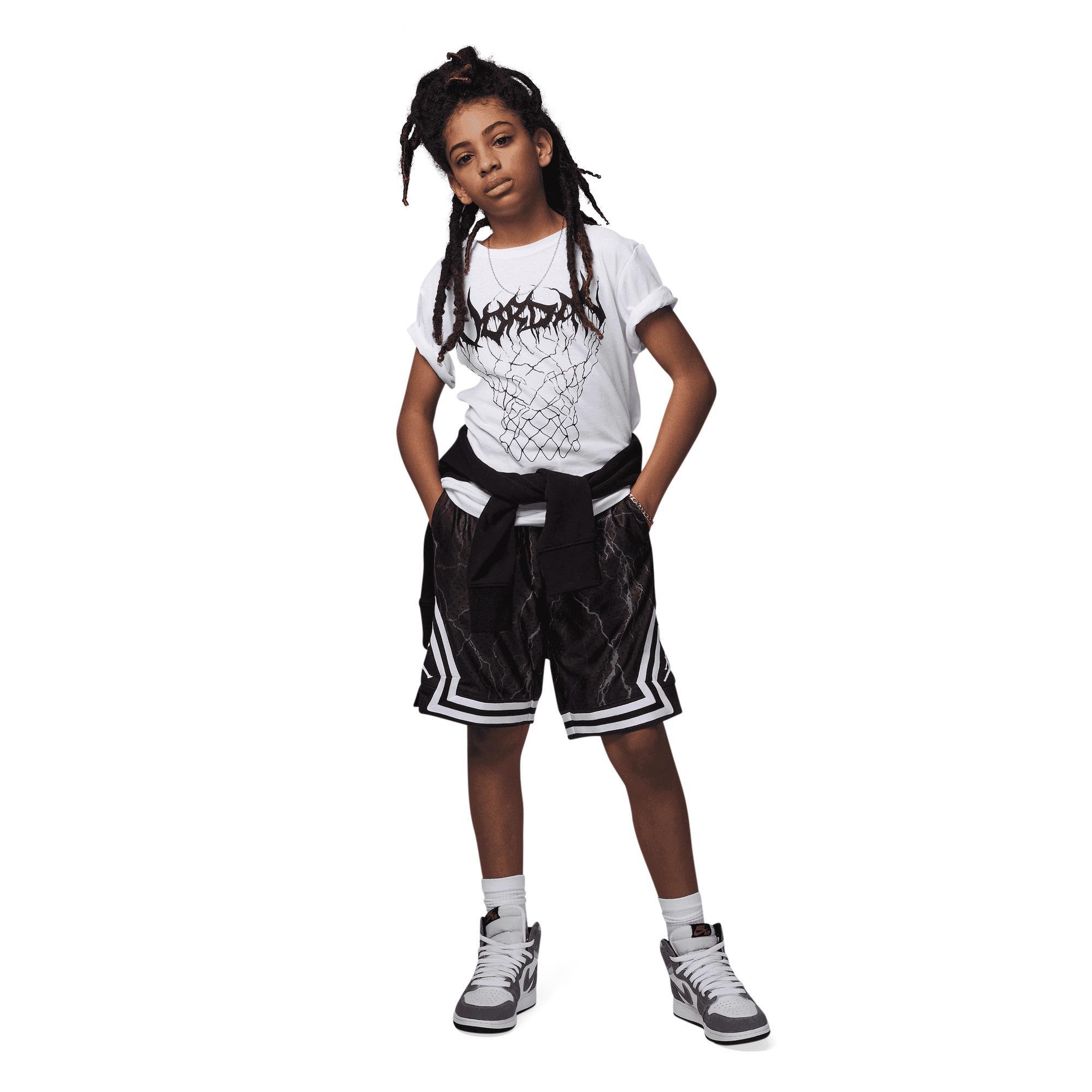 Jordan MJ Printed Diamond Lighting Big Boys' Shorts