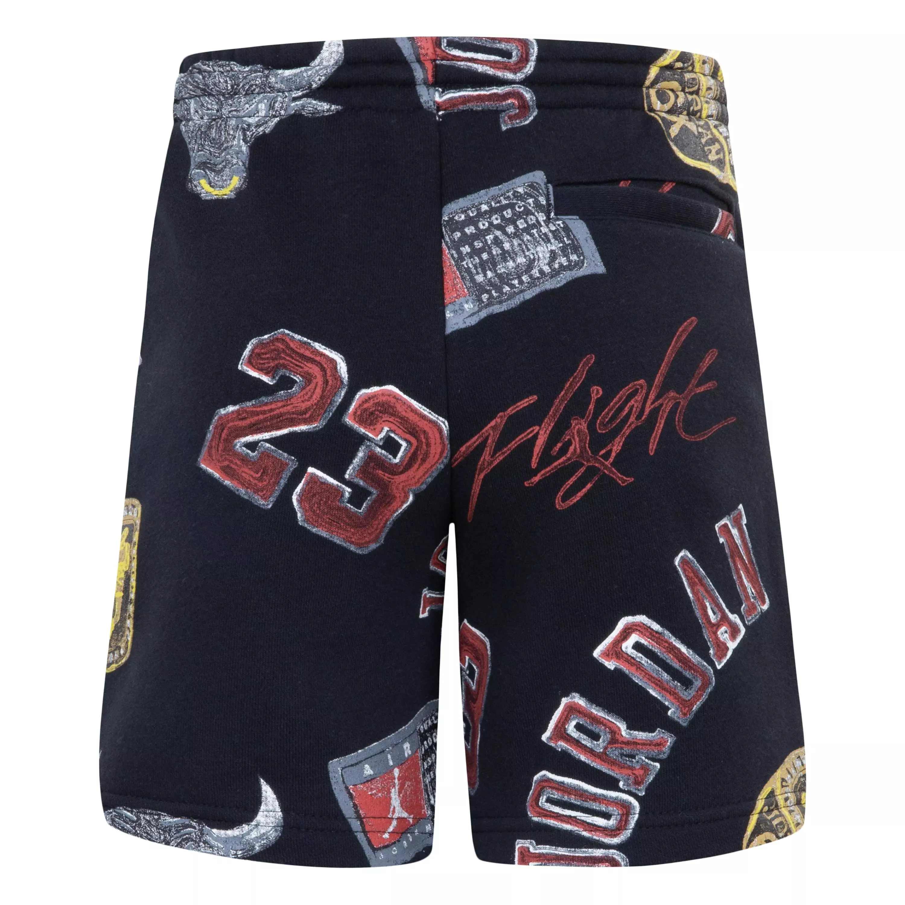 Jordan Big Boys' MJ Essentials Printed Fleece Shorts - BLACK