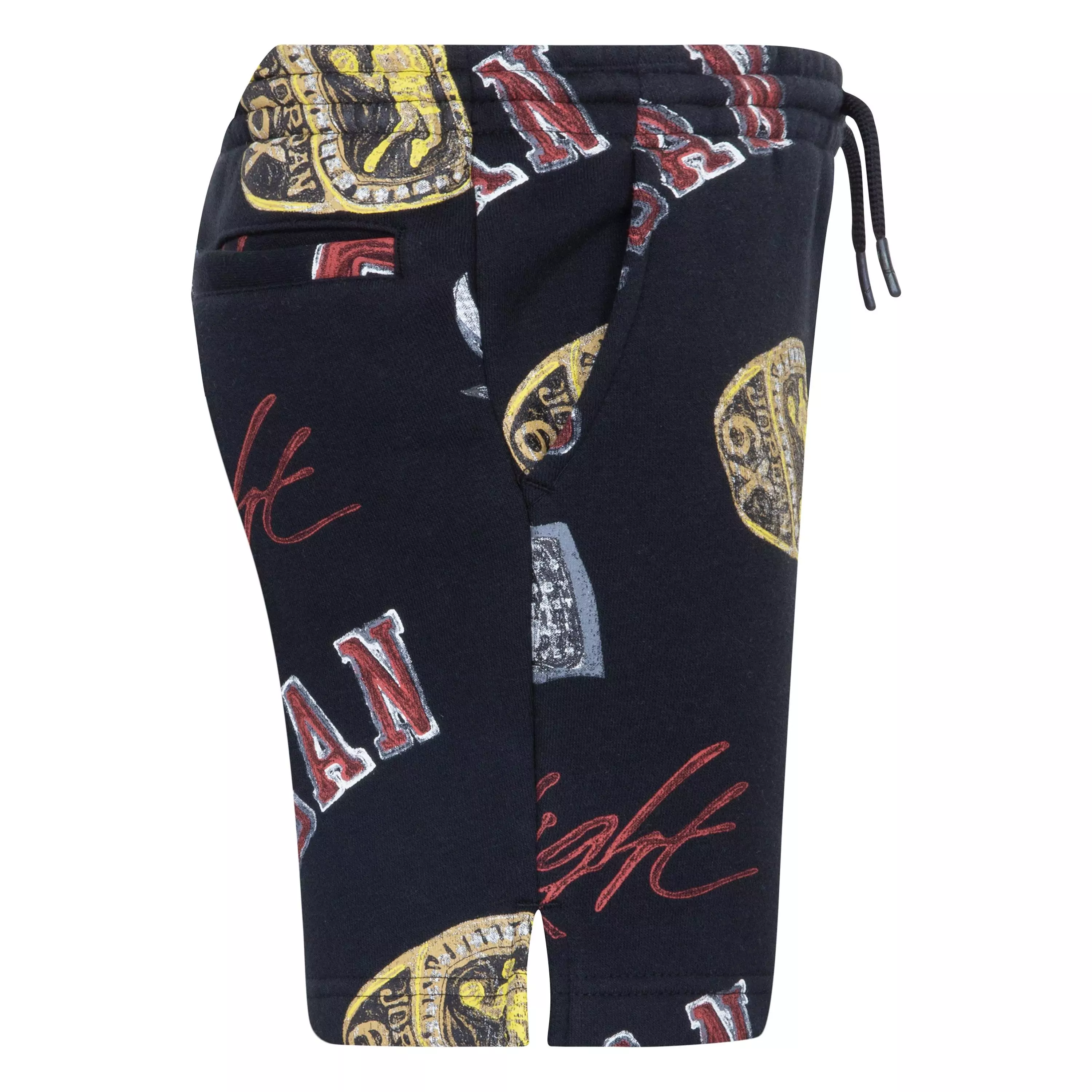 Jordan Big Boys' MJ Essentials Printed Fleece Shorts - BLACK