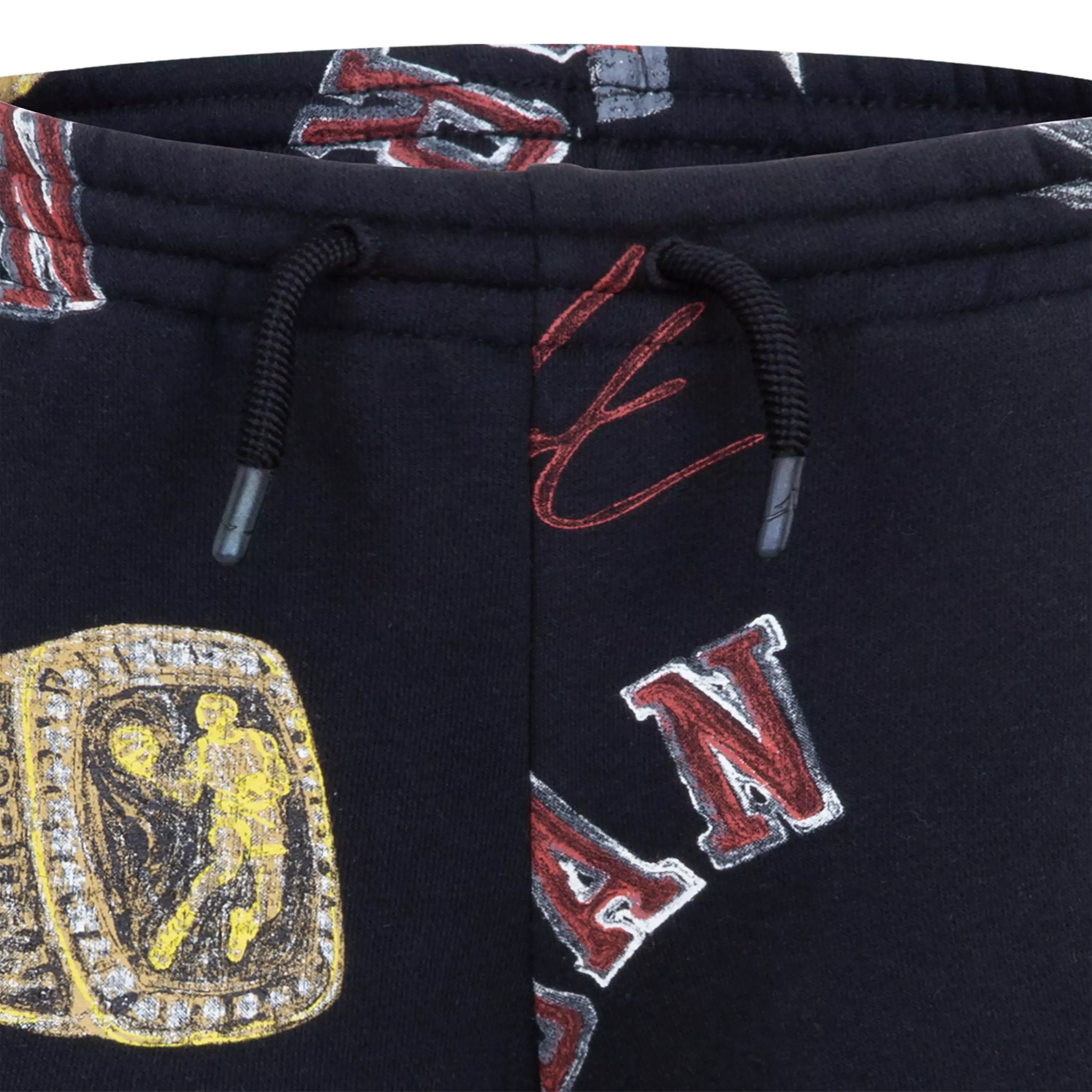 Jordan Big Boys' MJ Essentials Printed Fleece Shorts - BLACK