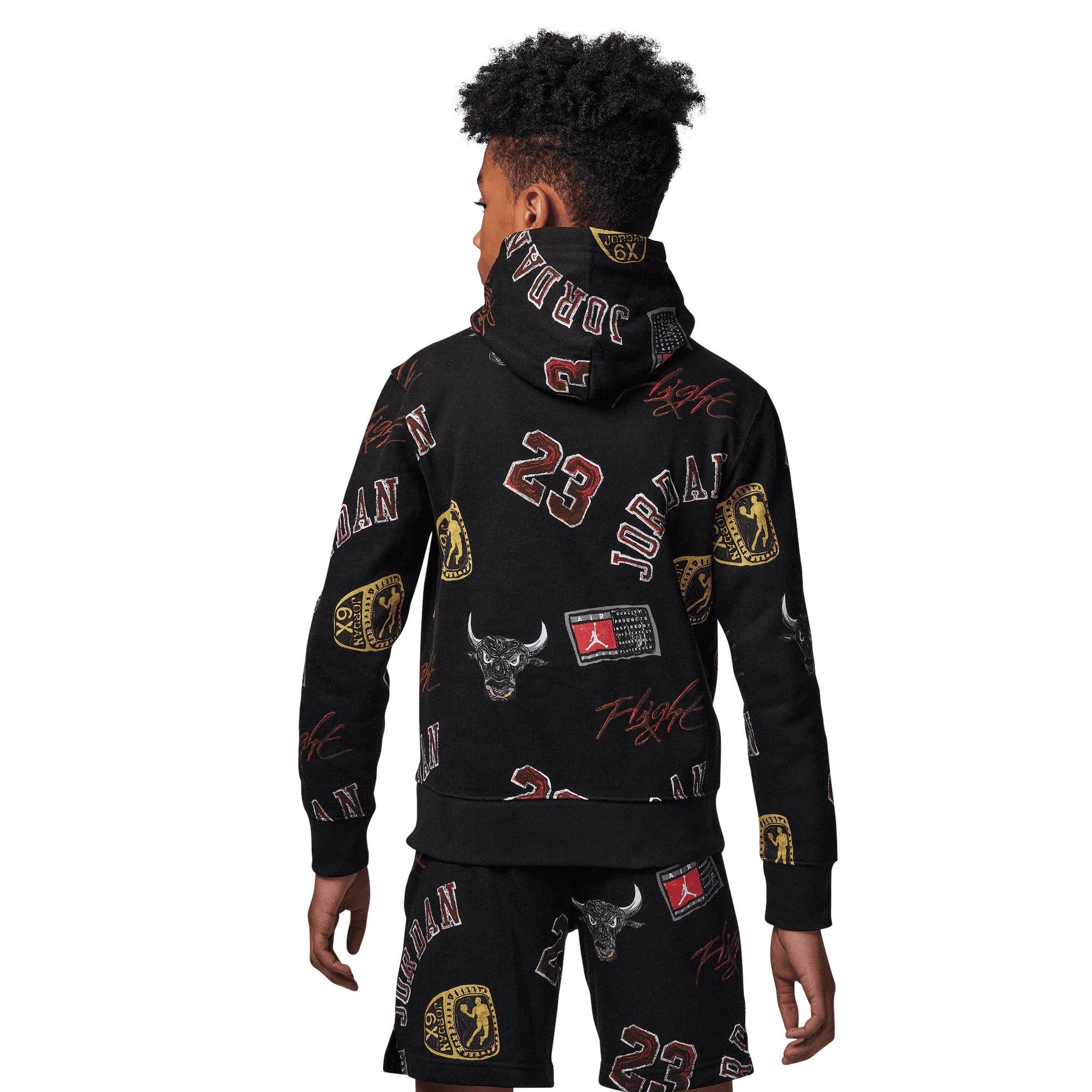 Jordan MJ Essentials Printed Fleece Big Boys' Pullover