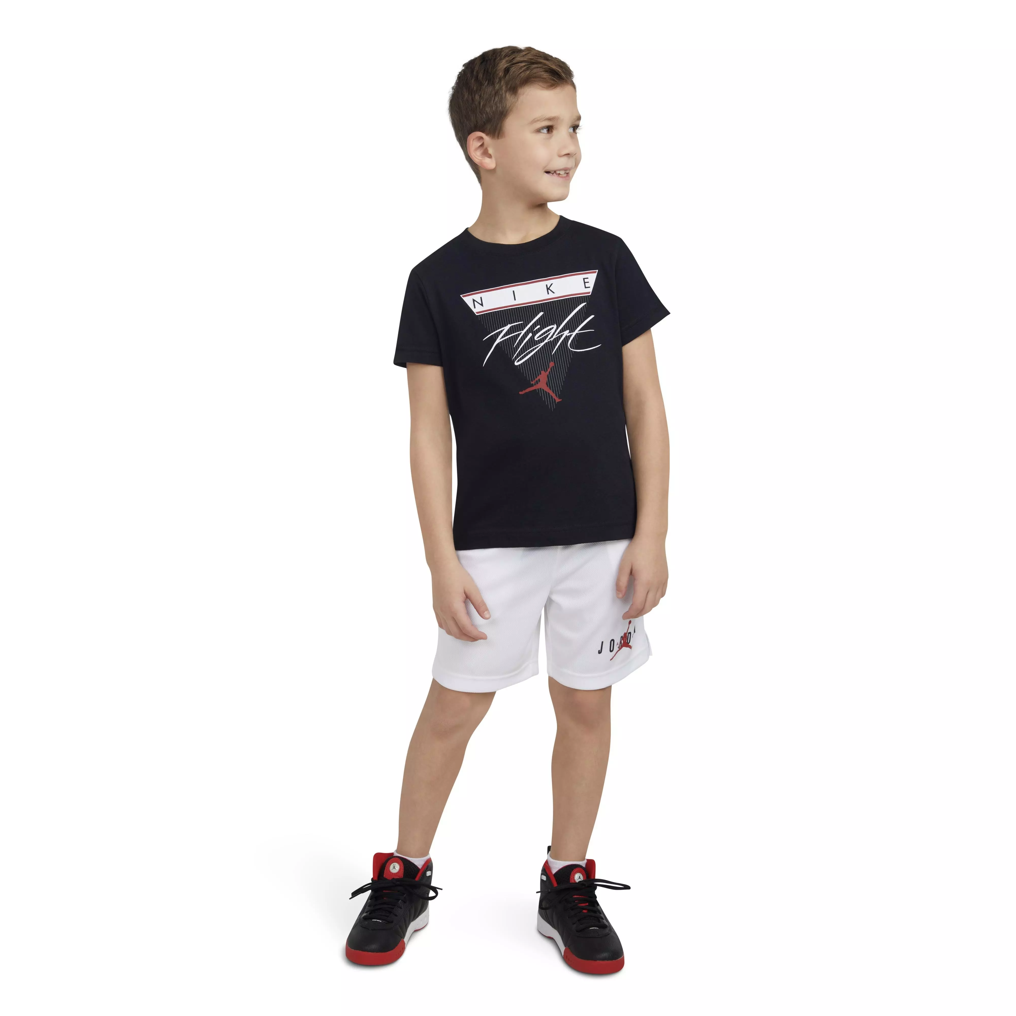 Jordan Little Boys' Flight History Tee - BLACK