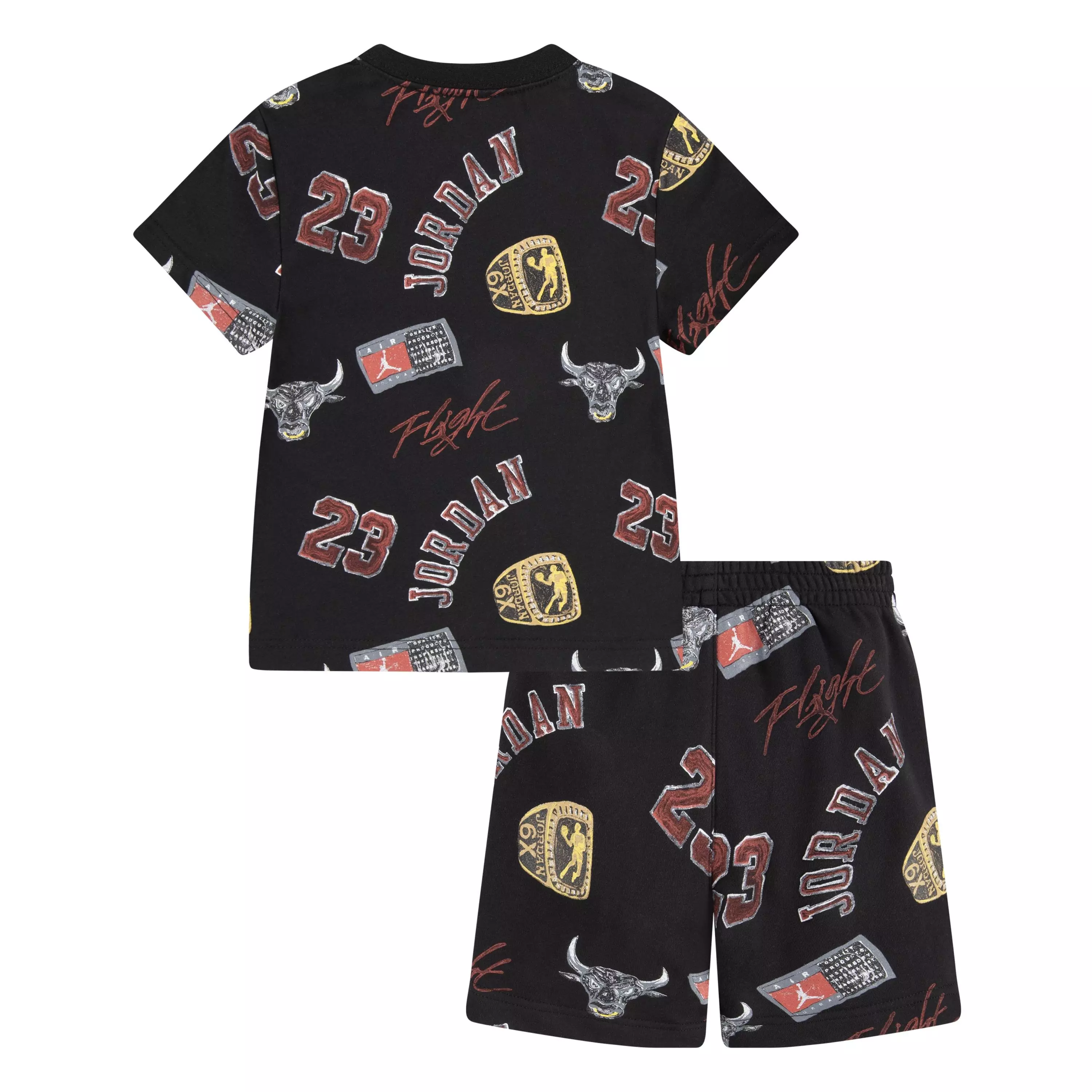 Jordan Little Boys' 23 Ring Printed Short Set - BLACK