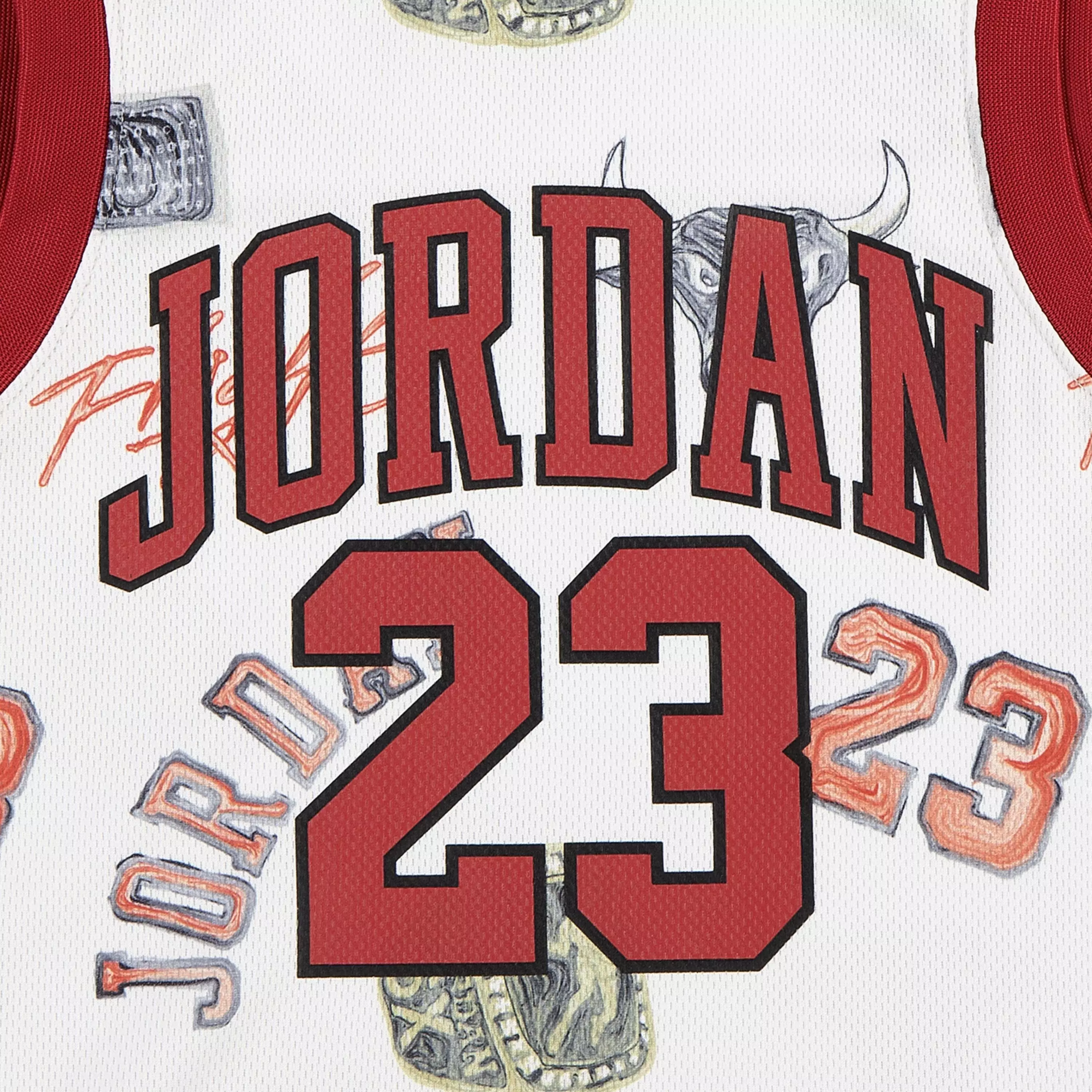 Jordan Little Boys' 23 Rings Printed Jersey Short Set - WHITE/BLACK