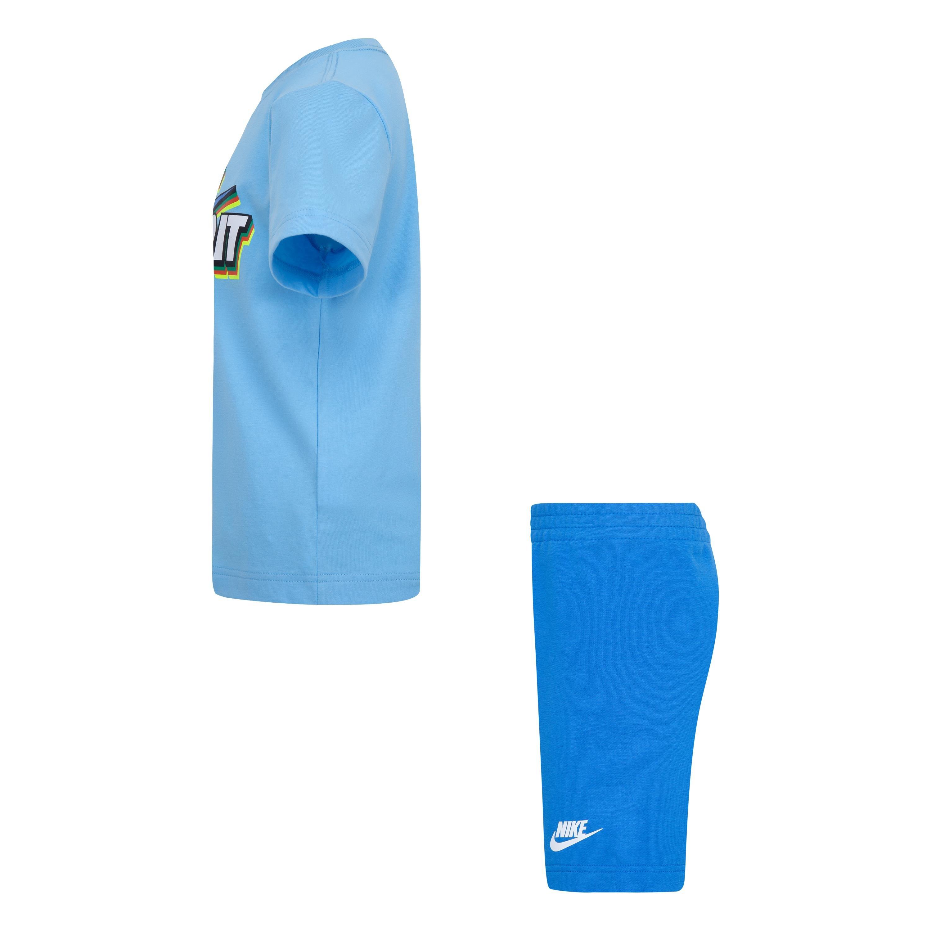 Nike Just-Do-It Shadow Short Little Boys' Blue Set