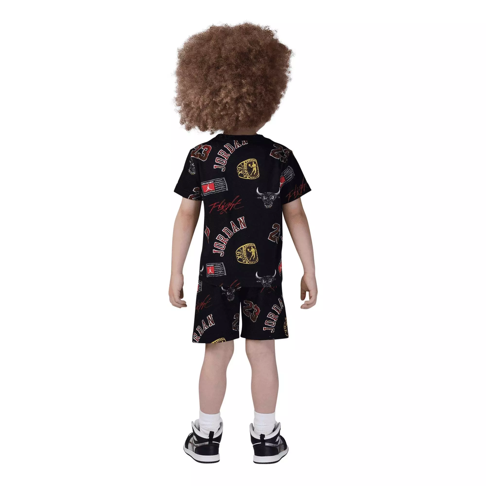 Jordan Toddler Boys' 23 Rings Printed Short Set - BLACK