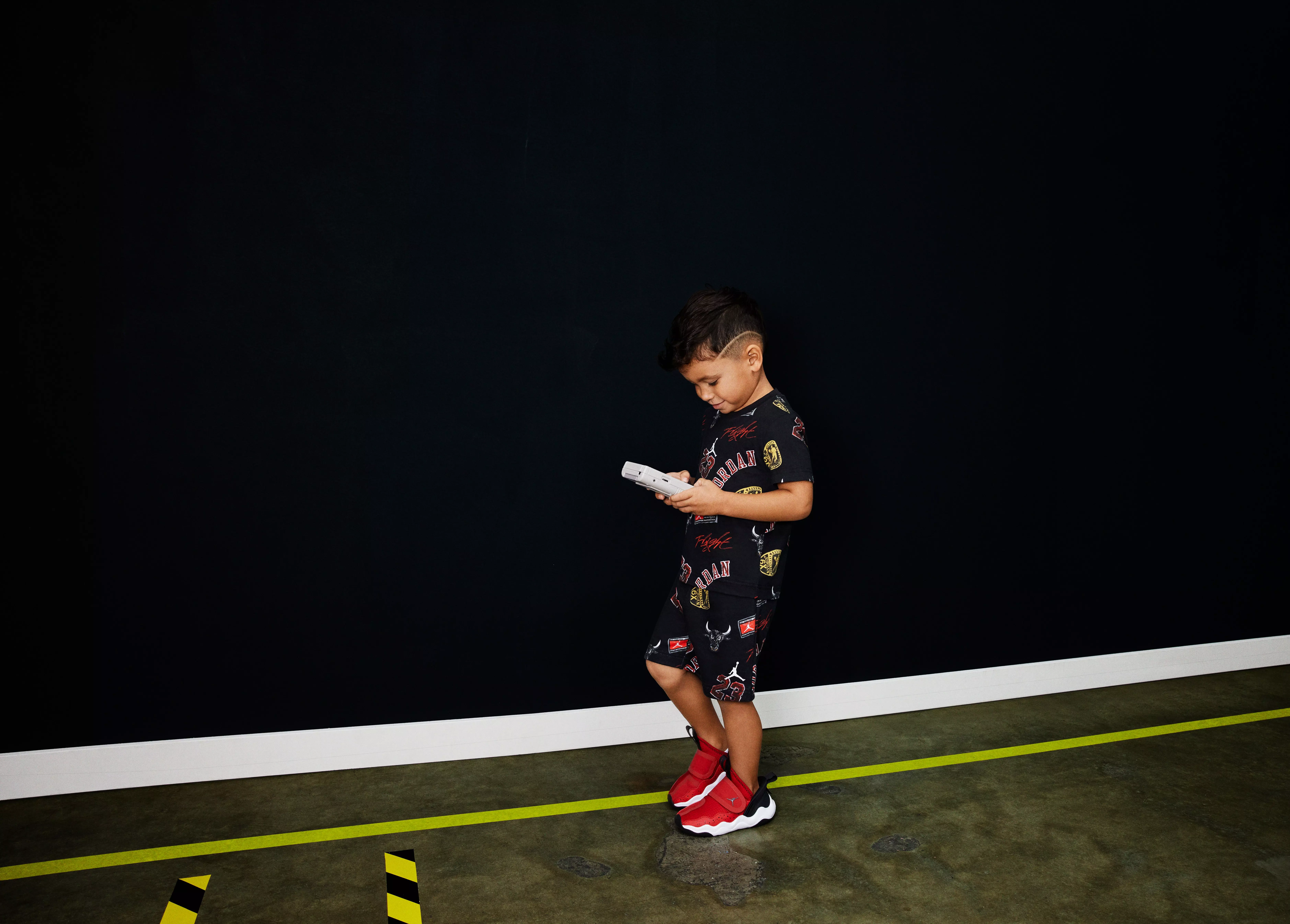 Jordan Toddler Boys' 23 Rings Printed Short Set - BLACK