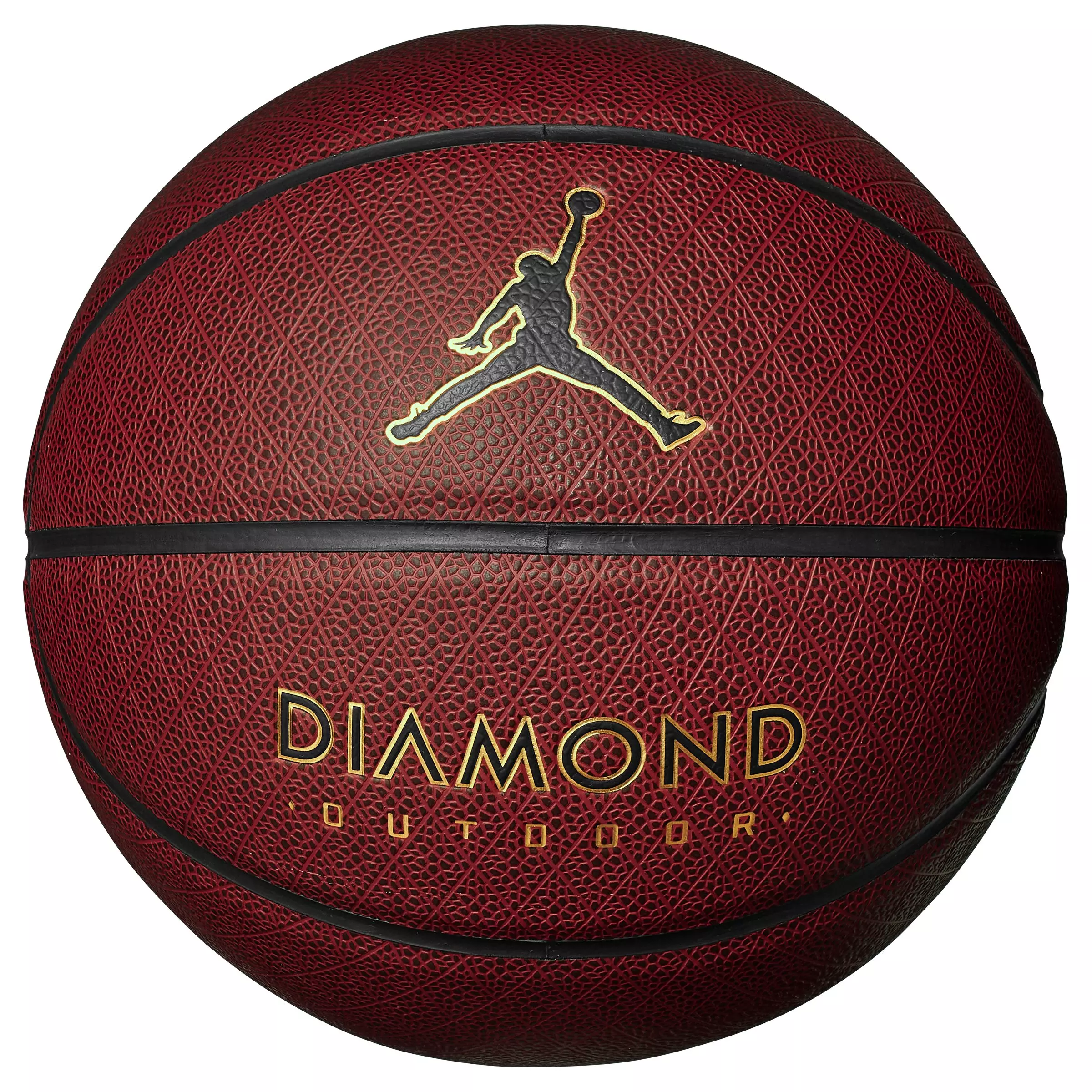 Jordan Diamond Outdoor 8P 29.5" Basketball - BURGUNDY