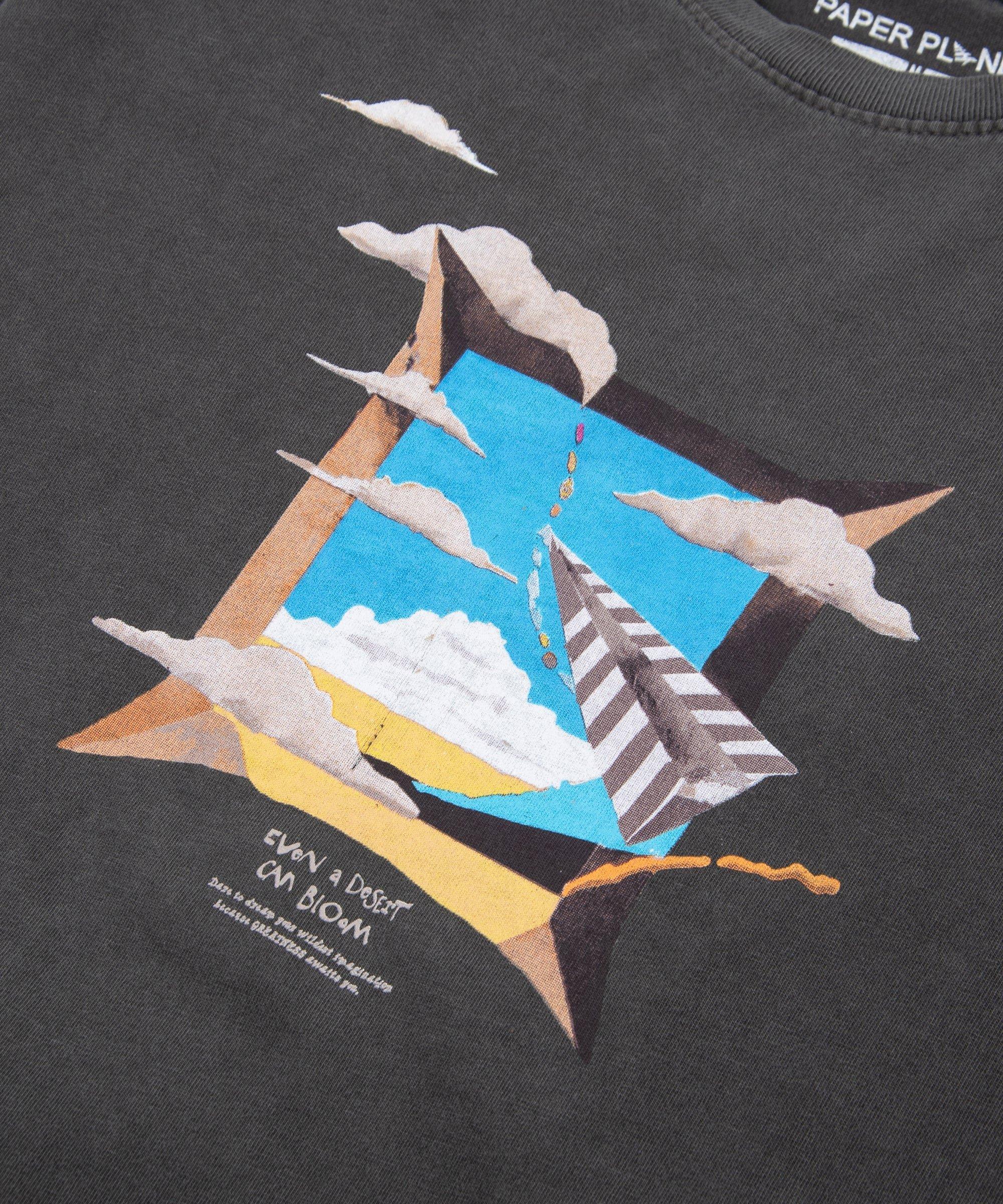 Paper Planes Dare To Dream Men's Black Washed Tee