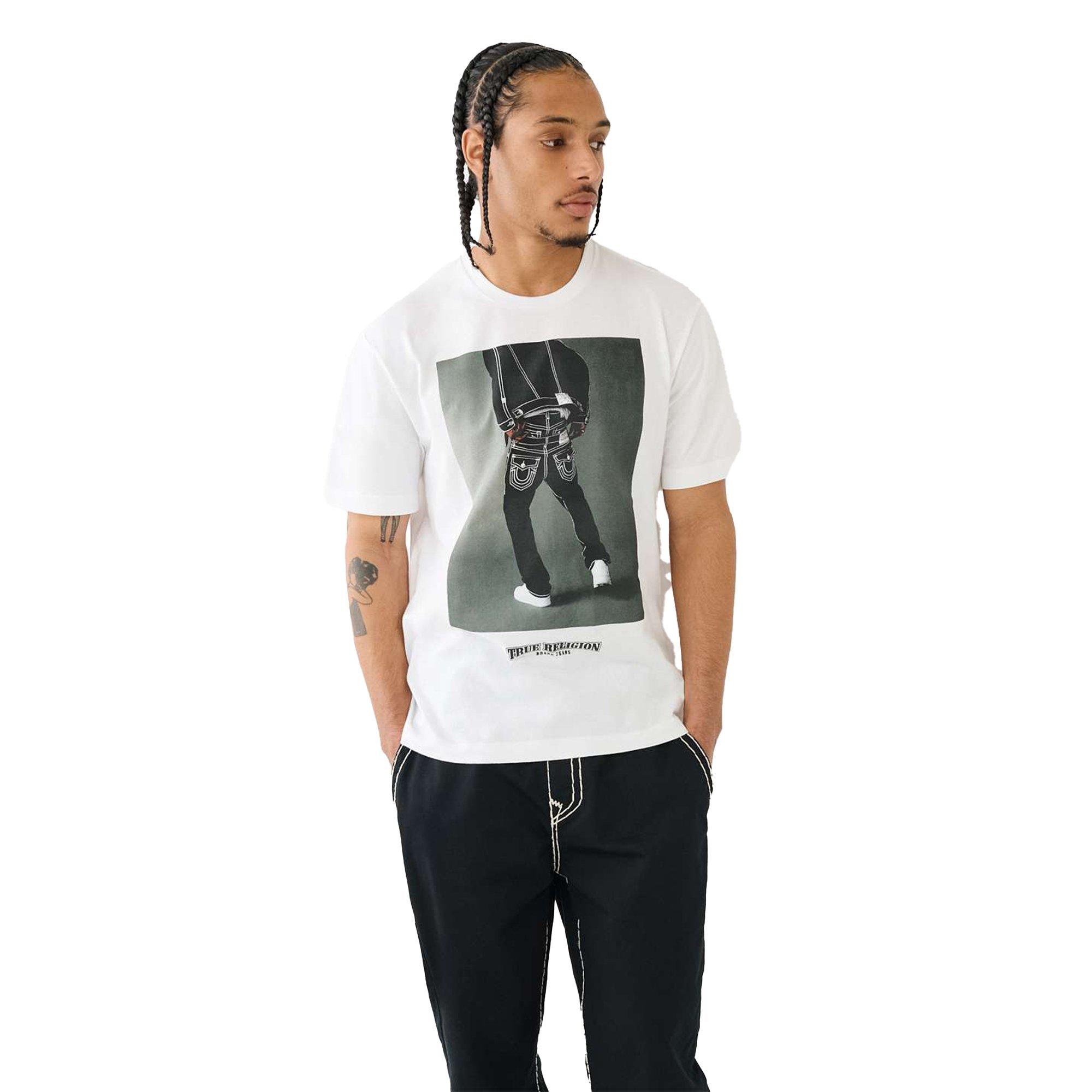 True Religion Men's Photo Graphic Tee-White - WHITE Thumbnail View 1