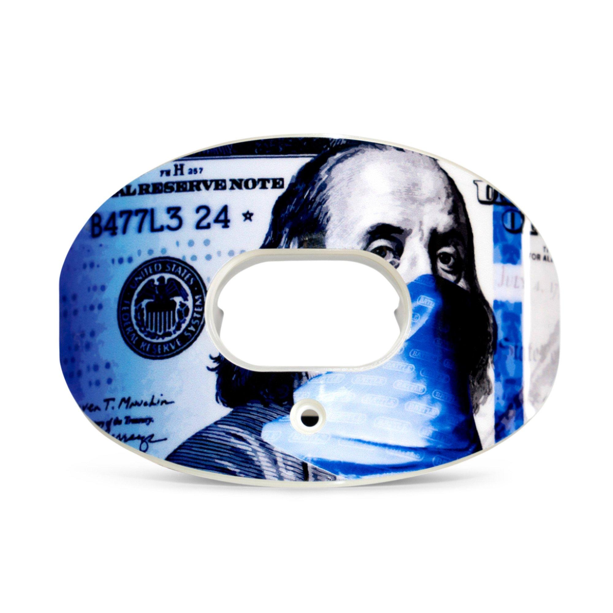 Battle Sports Oxygen Benjamin Blue Strips Football Mouthguard