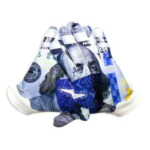 Battle Sports Benjamin Blue Strips Receiver Gloves