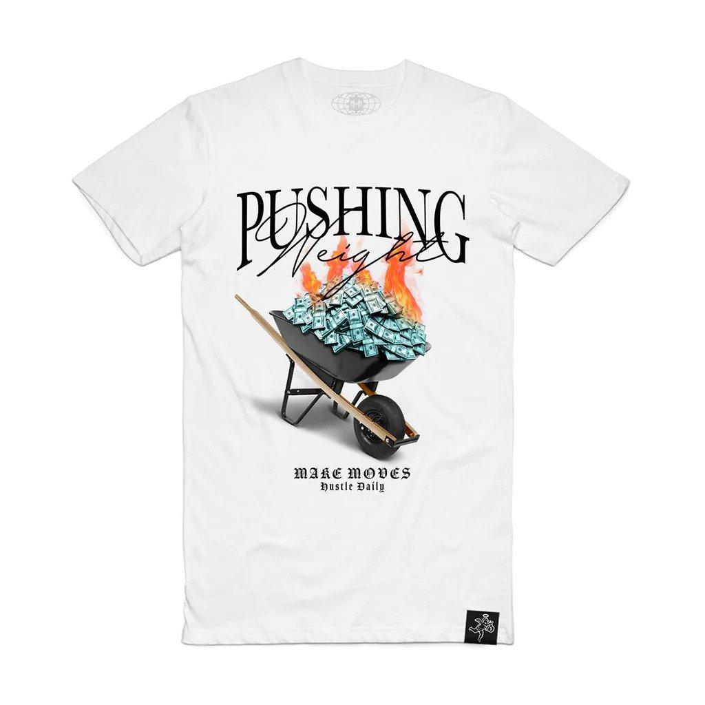 Hasta Muerte Men's Pushing Weight Tee - White - WHITE