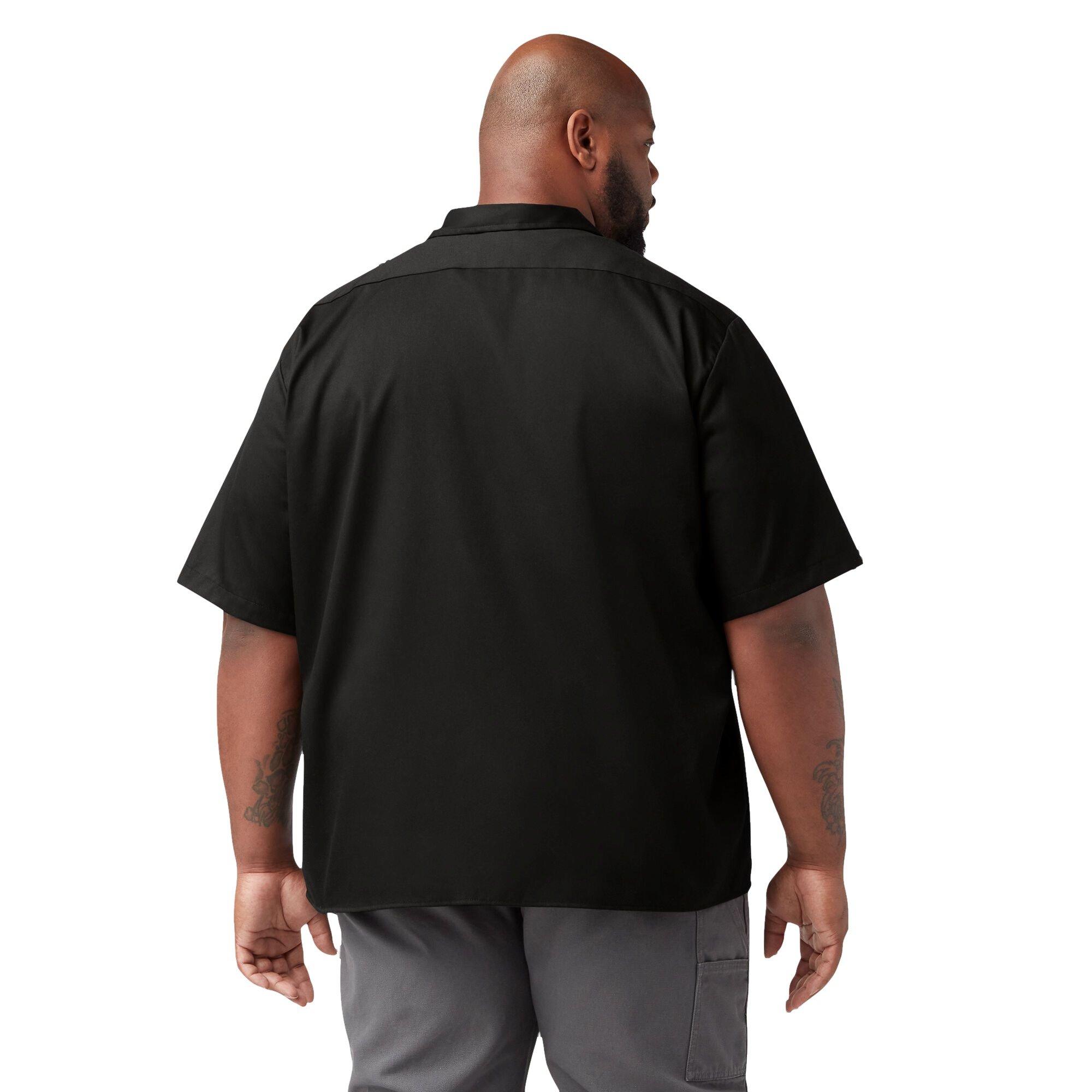Dickies Men's Flex Twill Work Shirt - Black - BLACK Thumbnail View 2
