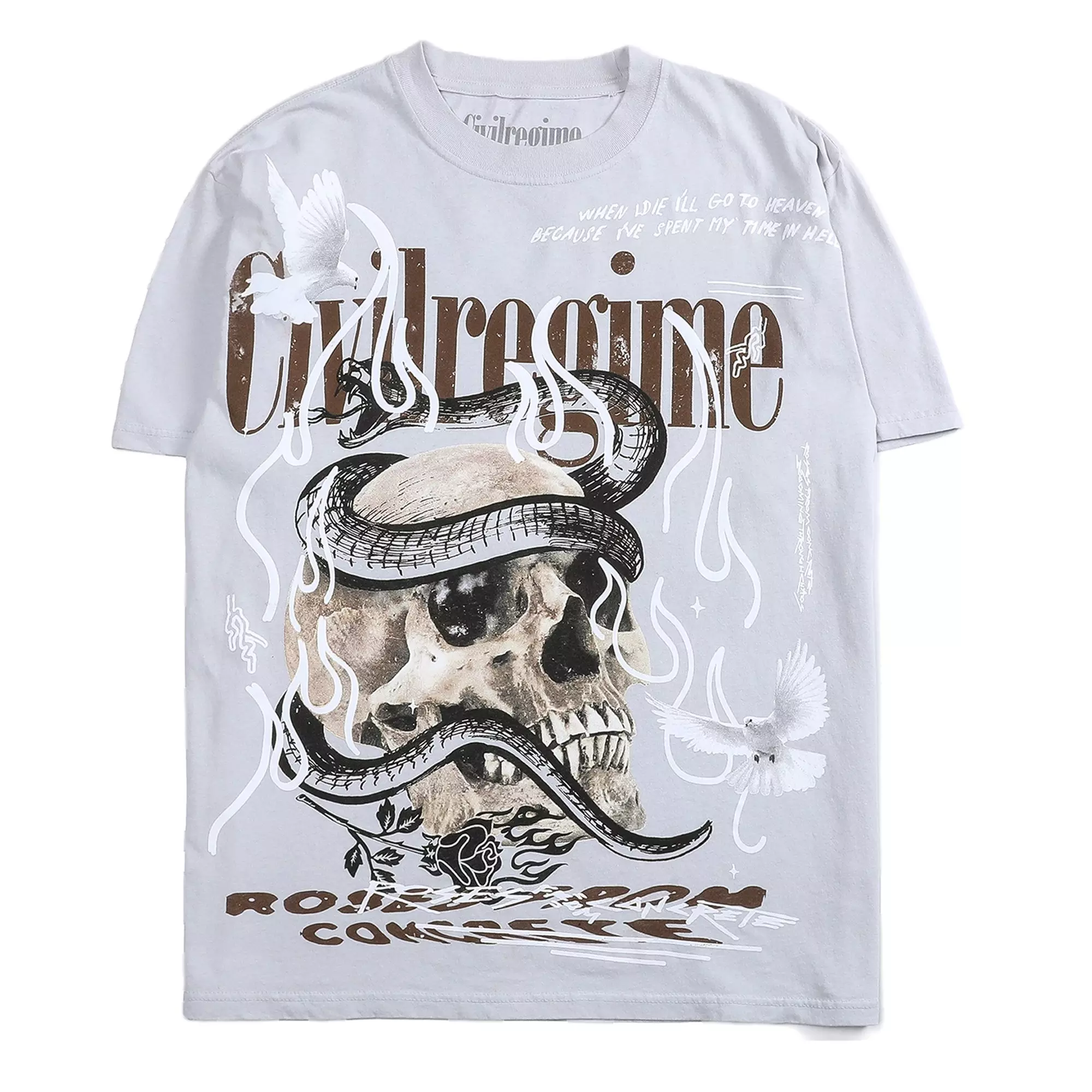Civil Regime Men's American Classic Through Hell Tee - LT BLUE