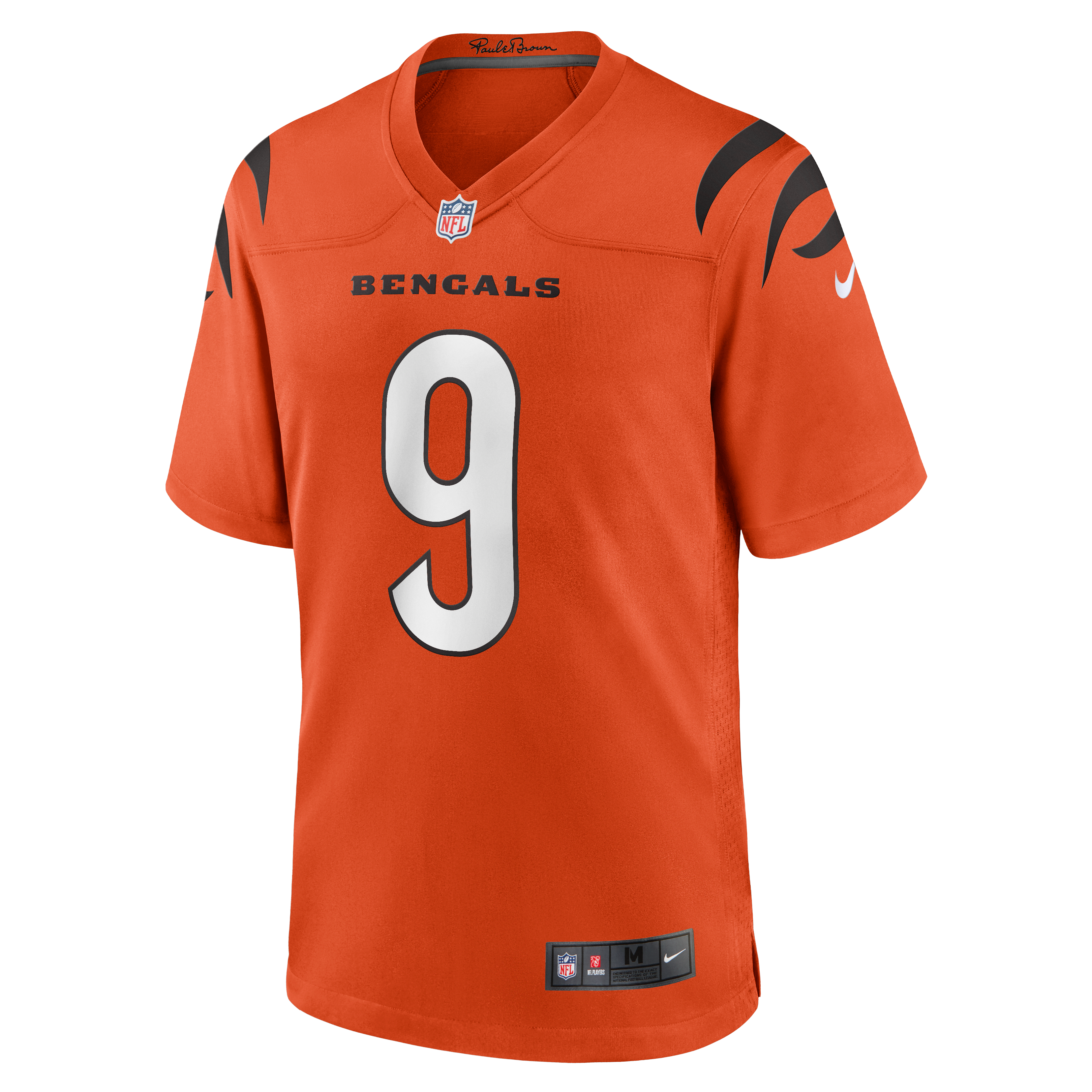 Nike Men's Joe Burrow Cincinnati Bengals '23 Alternate Game Jersey-Orange - ORANGE Thumbnail View 1