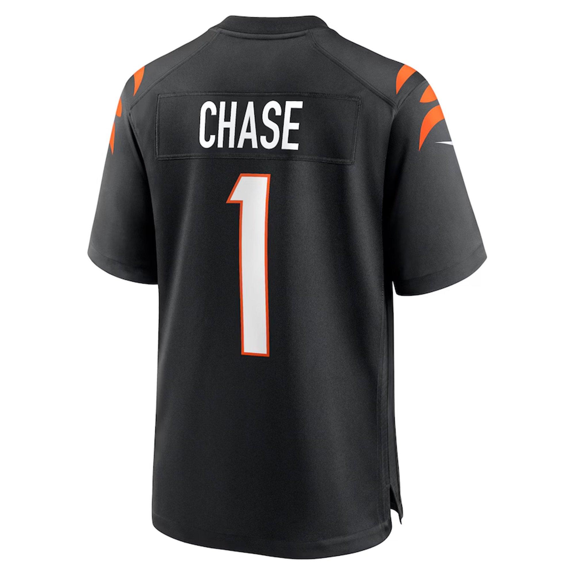 Nike Cincinnati Bengals 2023 Jamar Chase Home Jersey-Black - BLACK Thumbnail View 2