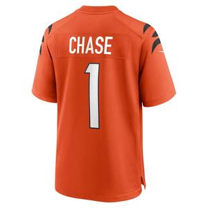 Nike Men's Ja'Marr Chase Cincinnati Bengals '23 Alternate Game Jersey-Orange