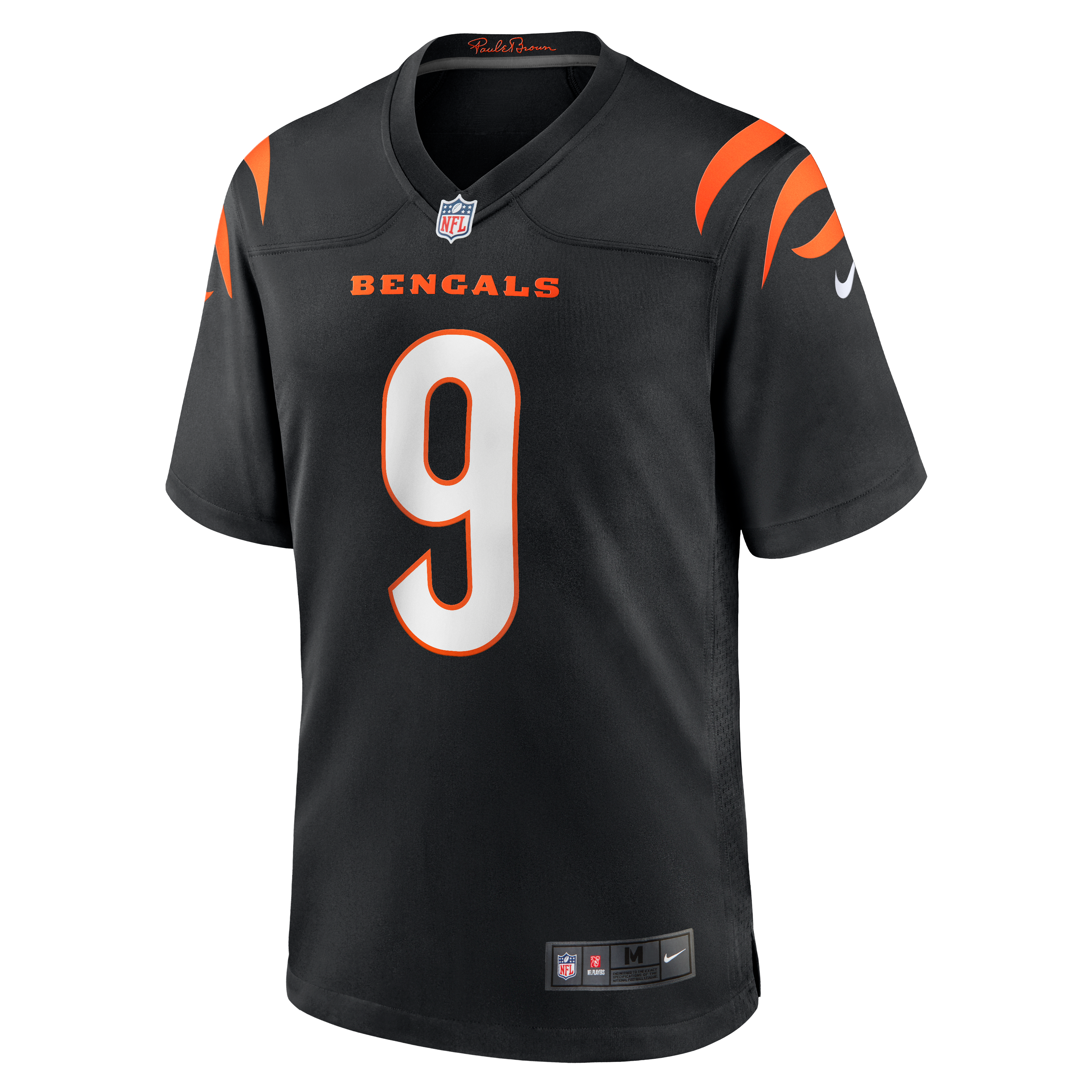 Nike Joe Burrow Cincinnati Bengals '23 Home Game Jersey-Black - BLACK Thumbnail View 1