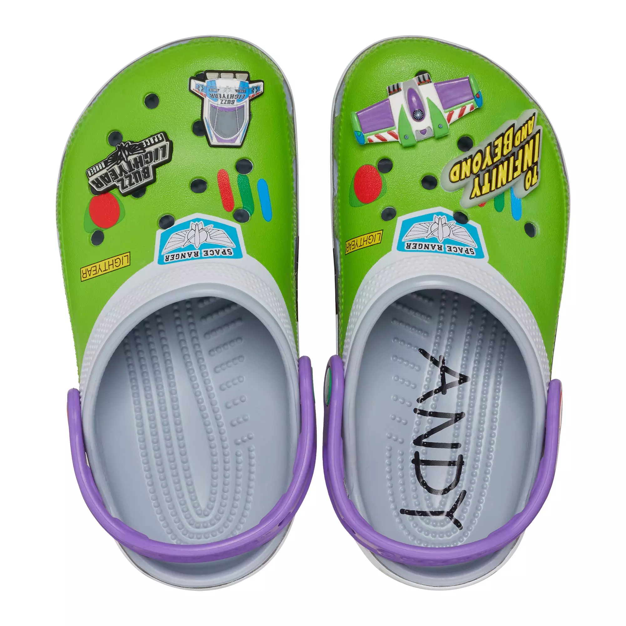 Crocs Buzz Lightyear Classic Preschool Kids' Clog - WHITE/GREEN