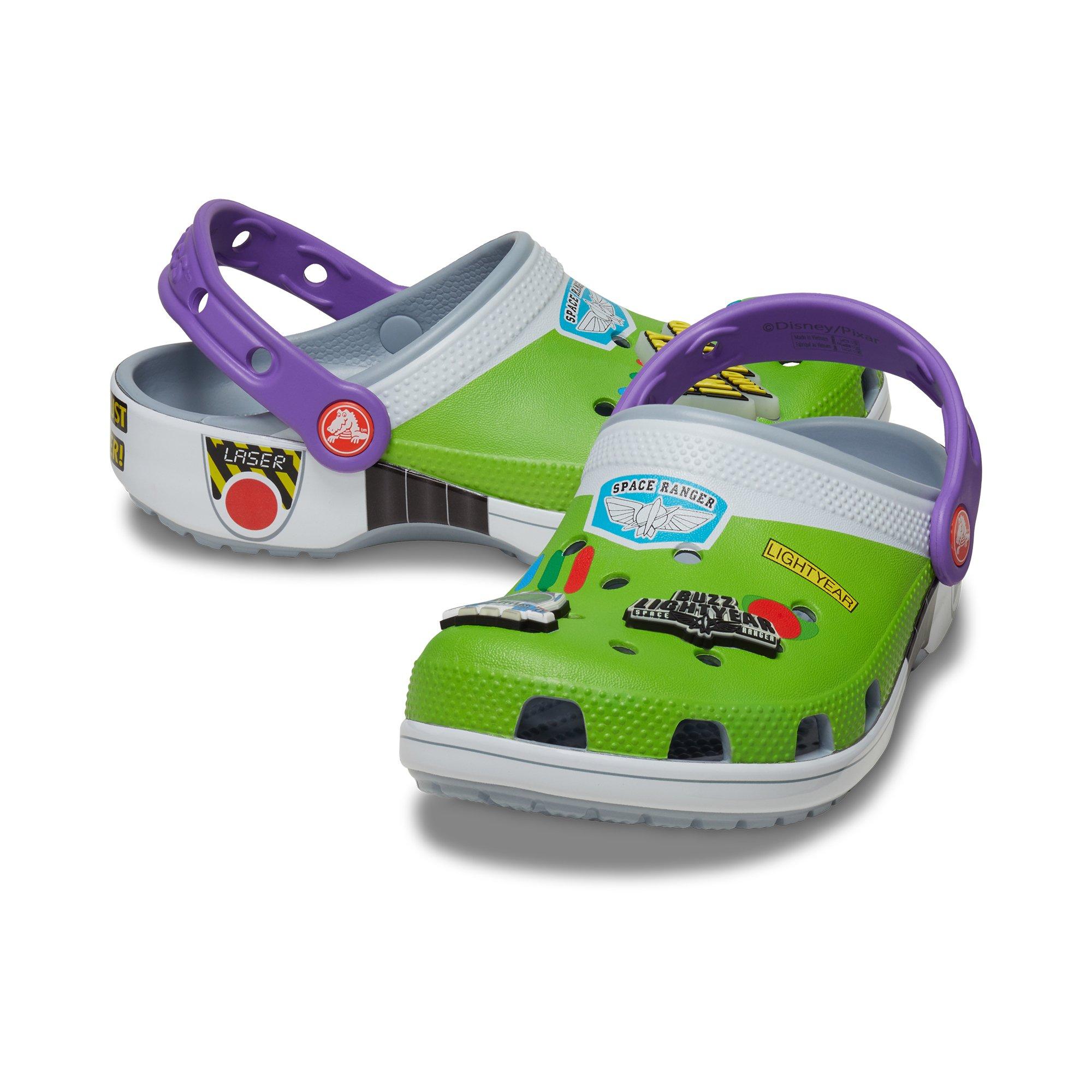 Crocs Buzz Lightyear Classic Toddler Kids' Clog - WHITE/GREEN Thumbnail View 6