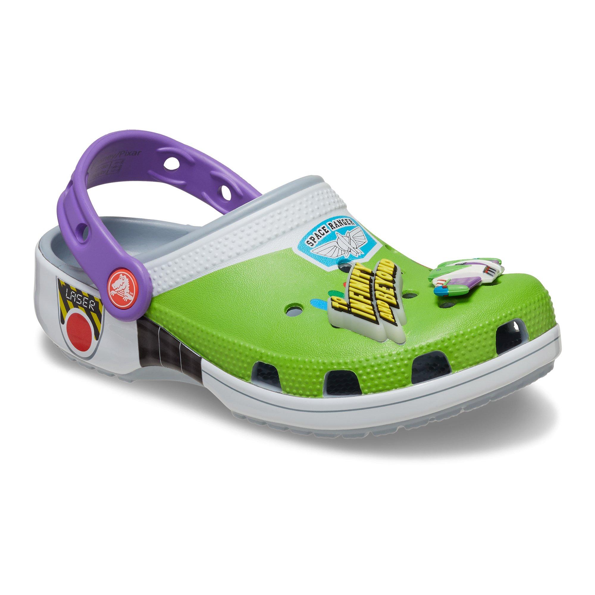 Crocs Buzz Lightyear Classic Toddler Kids' Clog - WHITE/GREEN Thumbnail View 7
