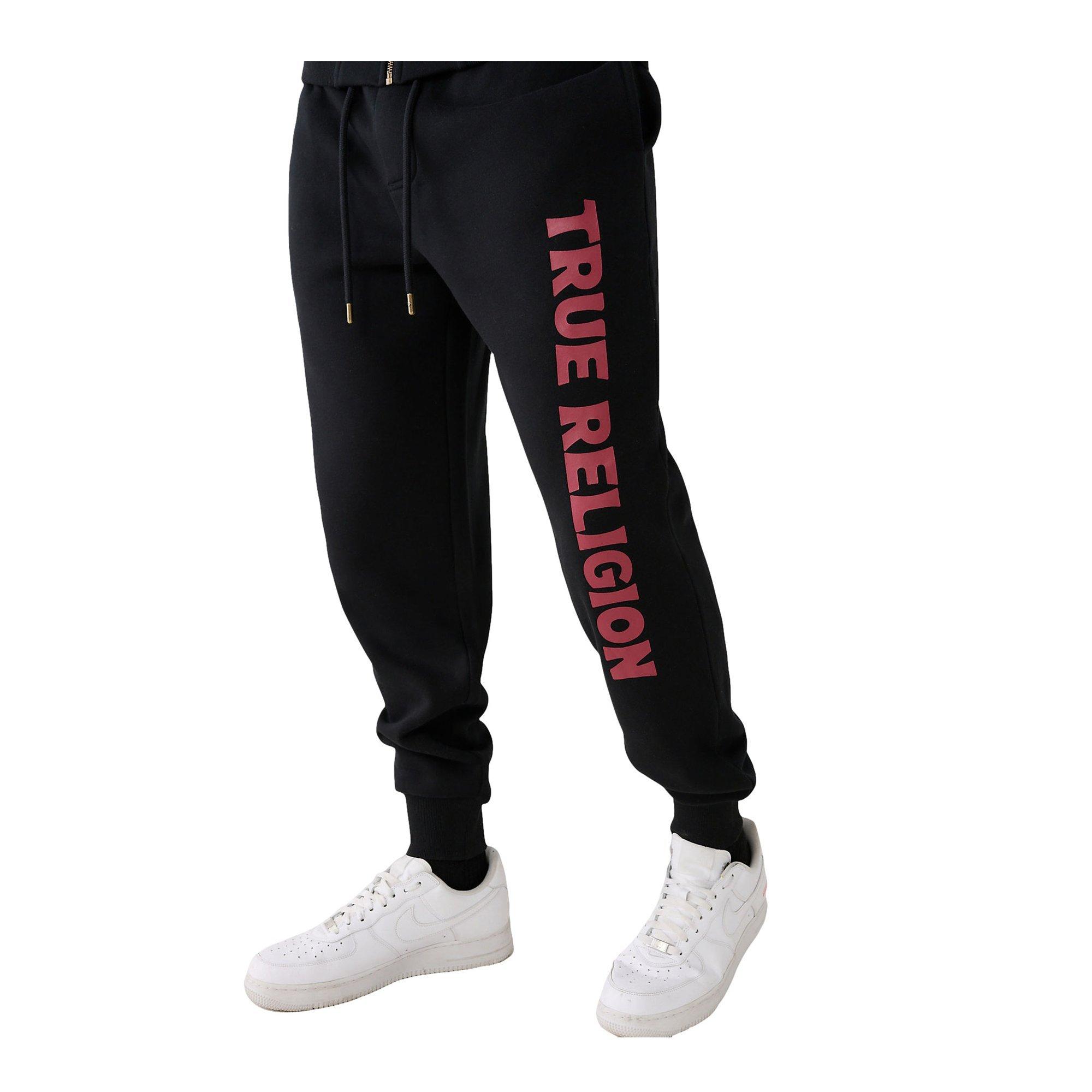 True Religion Men's True Logo Joggers - BLACK