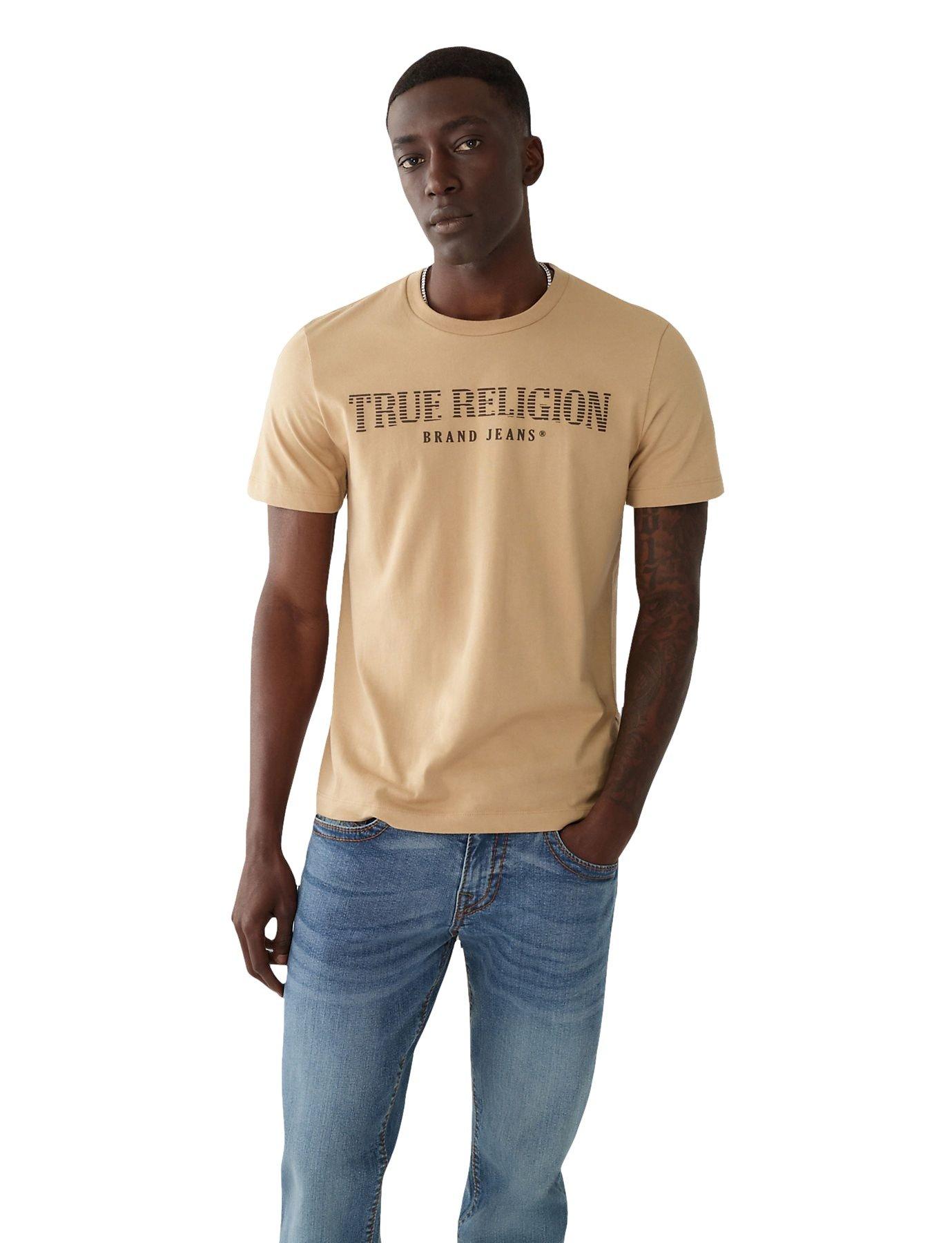 True Religion Men's Blind Arch Tee - Sand - SAND