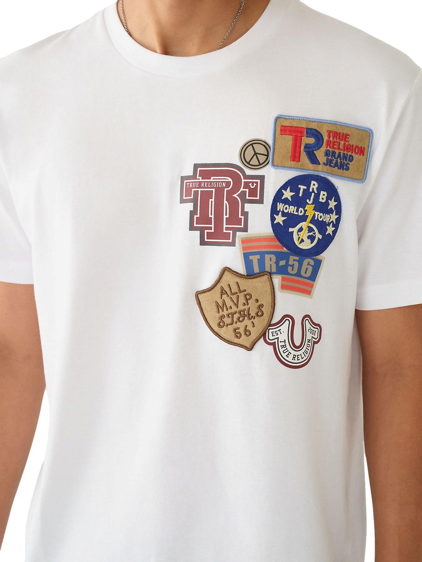 True Religion Collegiate Patch Men's White Tee