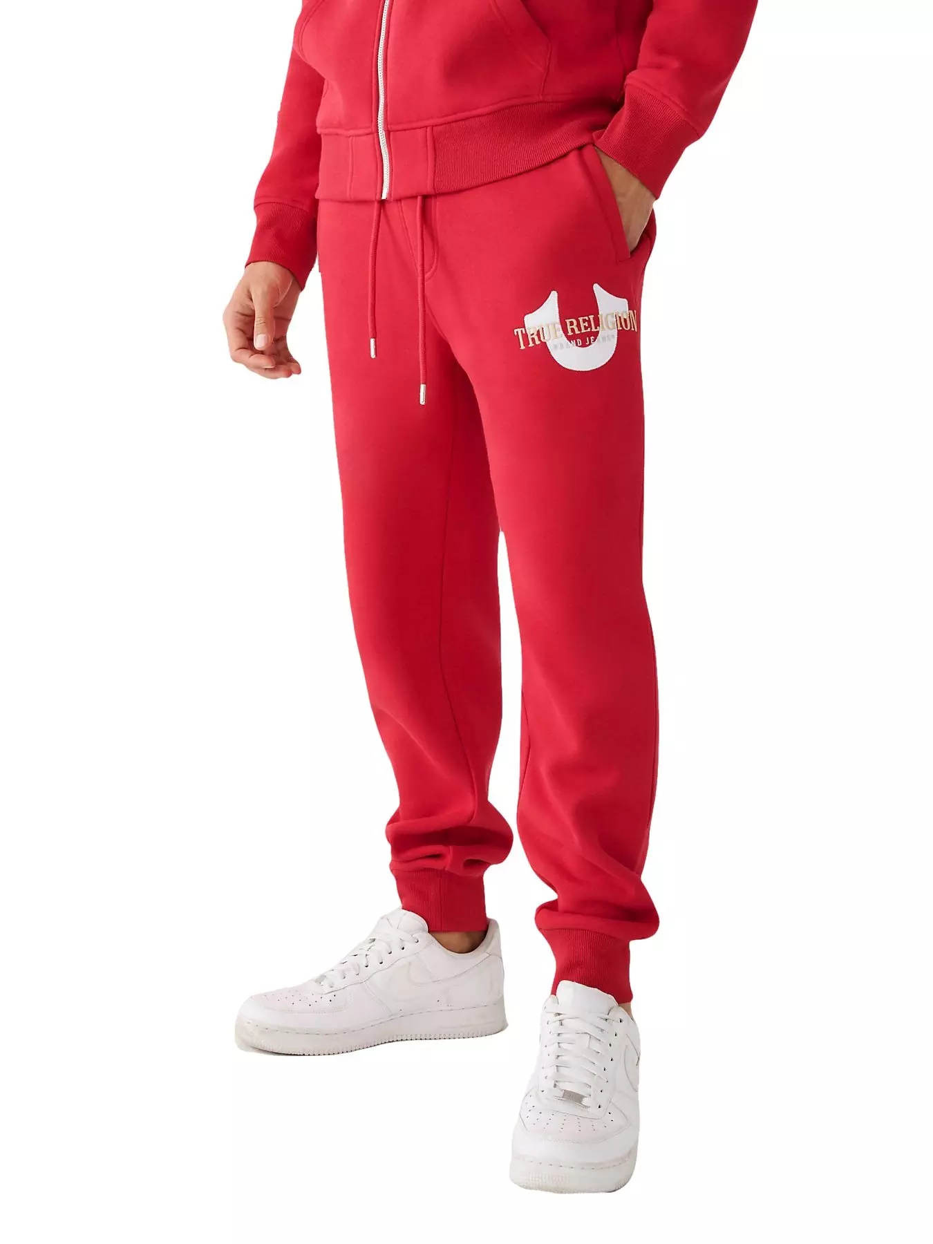 True Religion Men's DB Jogger - Red - RED