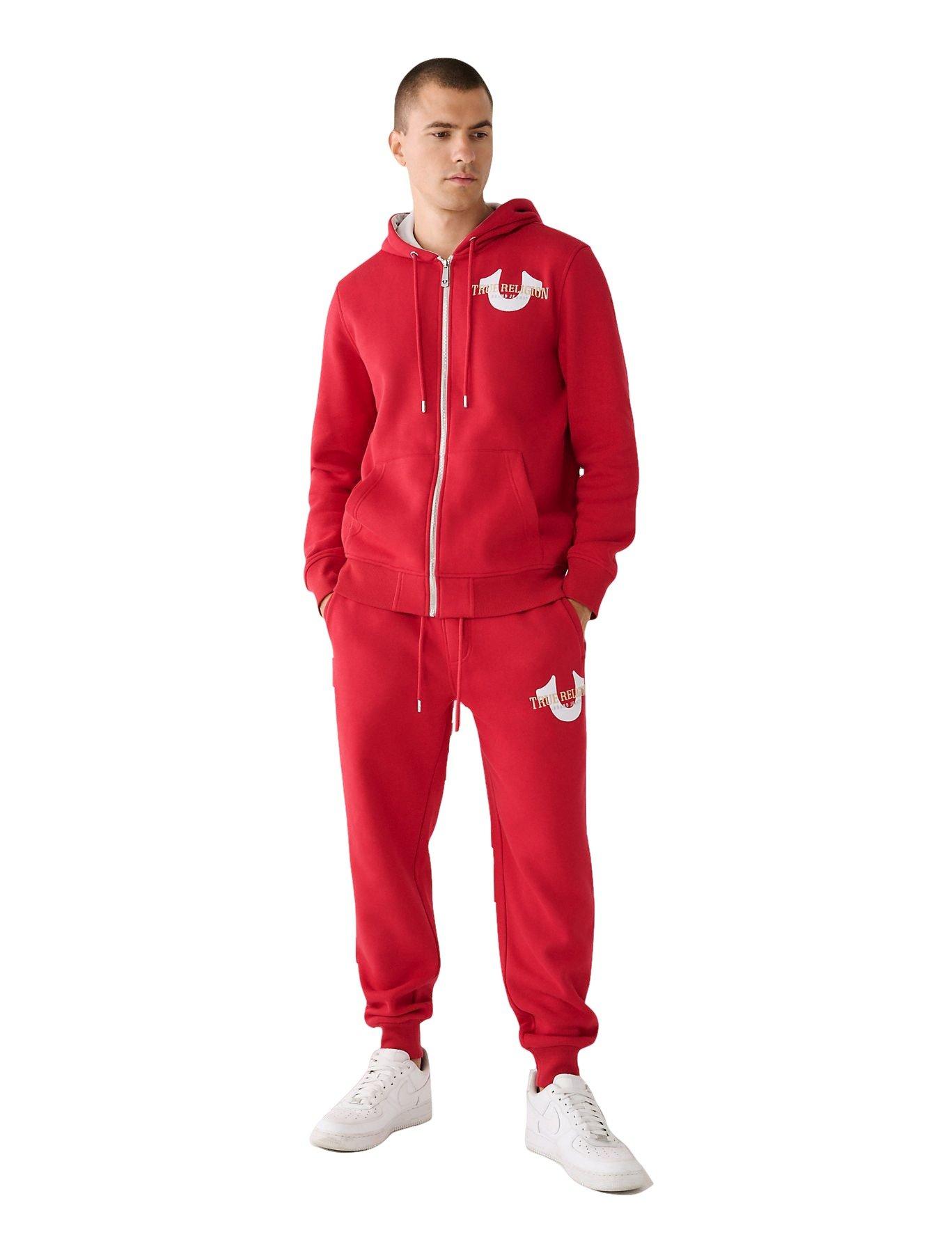 True religion cheap sweat suit red