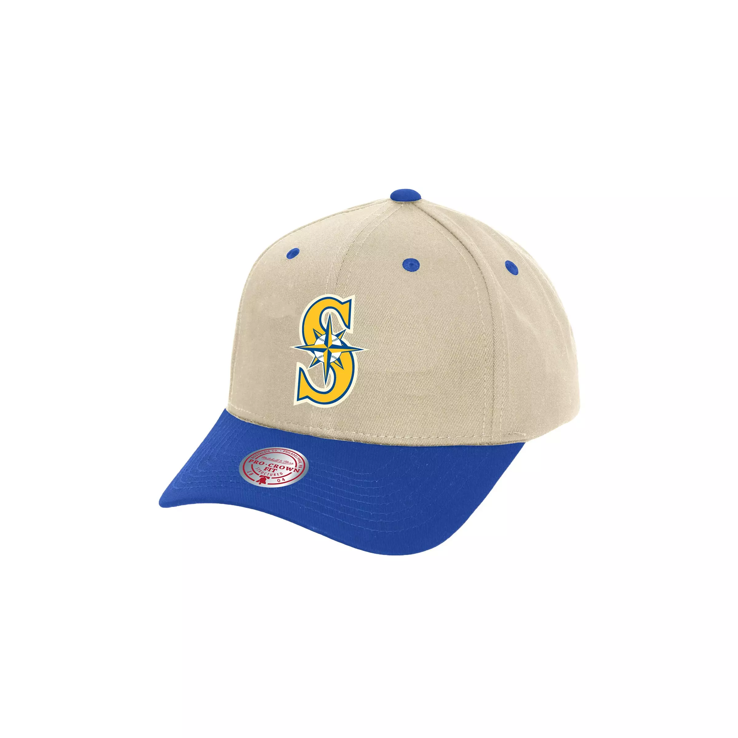 Mitchell & Ness Game On Pro Mariners Snapback Hat - CREAM