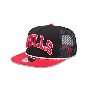 New Era Chicago Bulls Golfer Throwback Snapback Hat-Black/Red