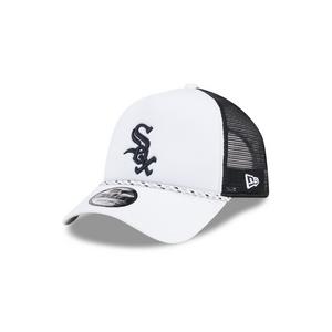 New Era Chicago White Sox 9FORTY A-Frame Snapback Hat - White/Black