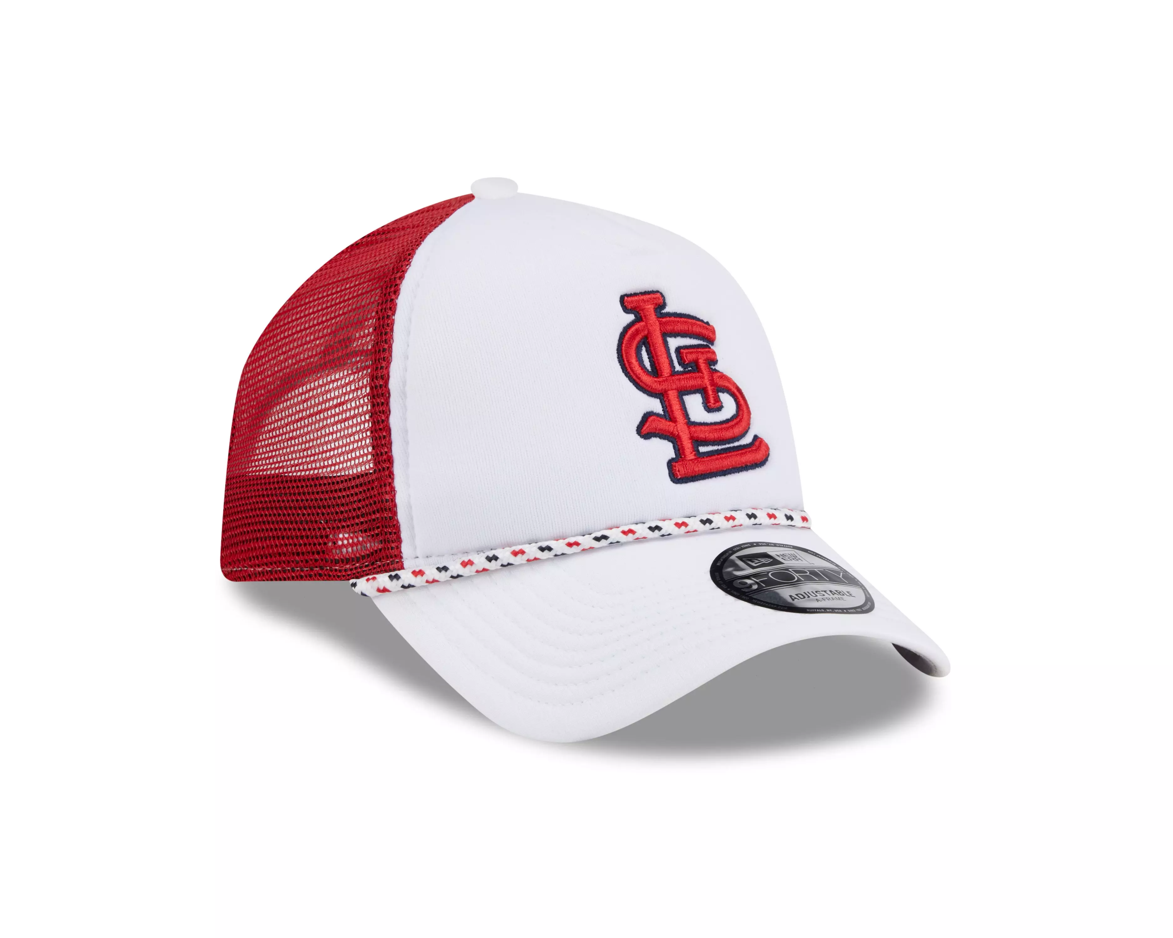 New Era St. Louis Cardinals 9FORTY A-Frame Snapback Hat - White/Red - WHITE/RED