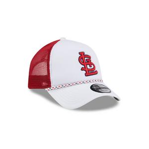 New Era St. Louis Cardinals 9FORTY A-Frame Snapback Hat - White/Red