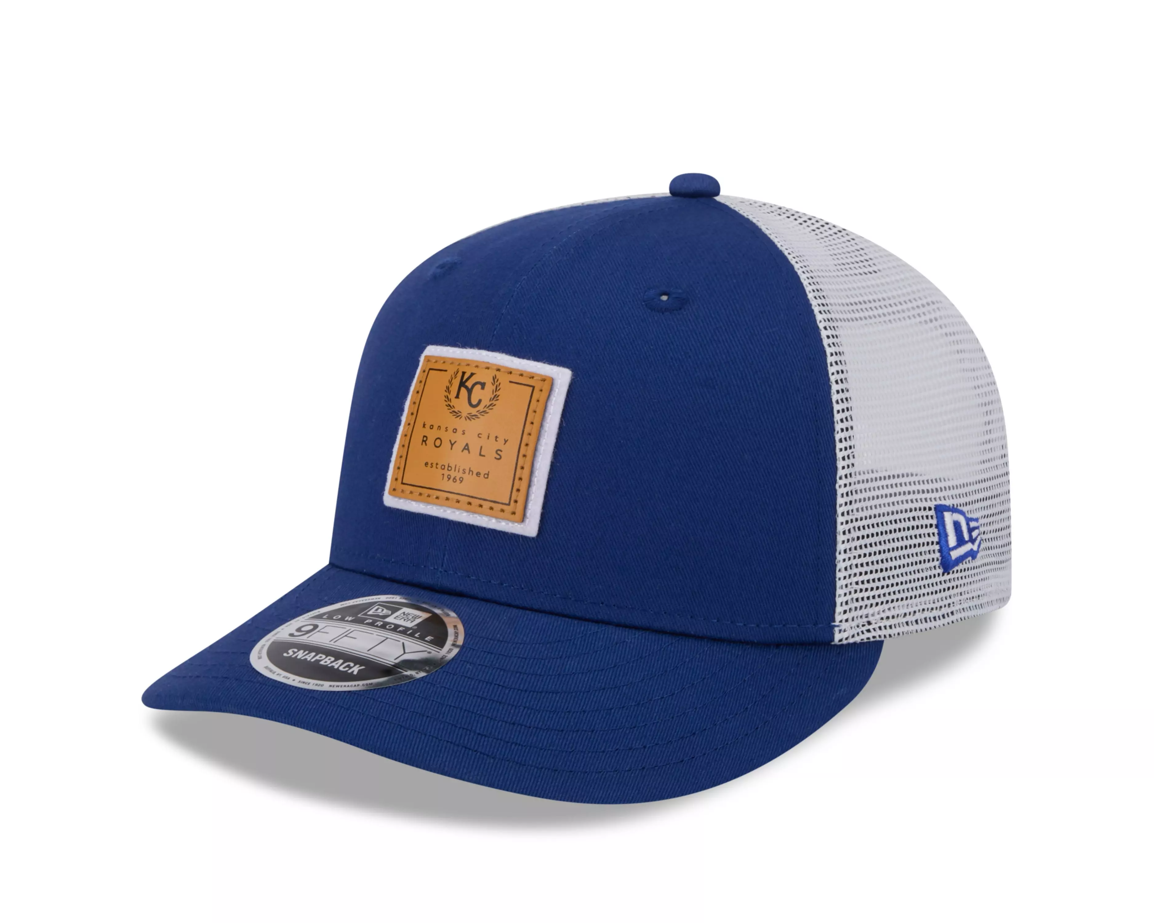 New Era Kansas City Royals 9FIFTY MLB Patchwork Trucker Snapback-Blue/White - BLUE/WHITE